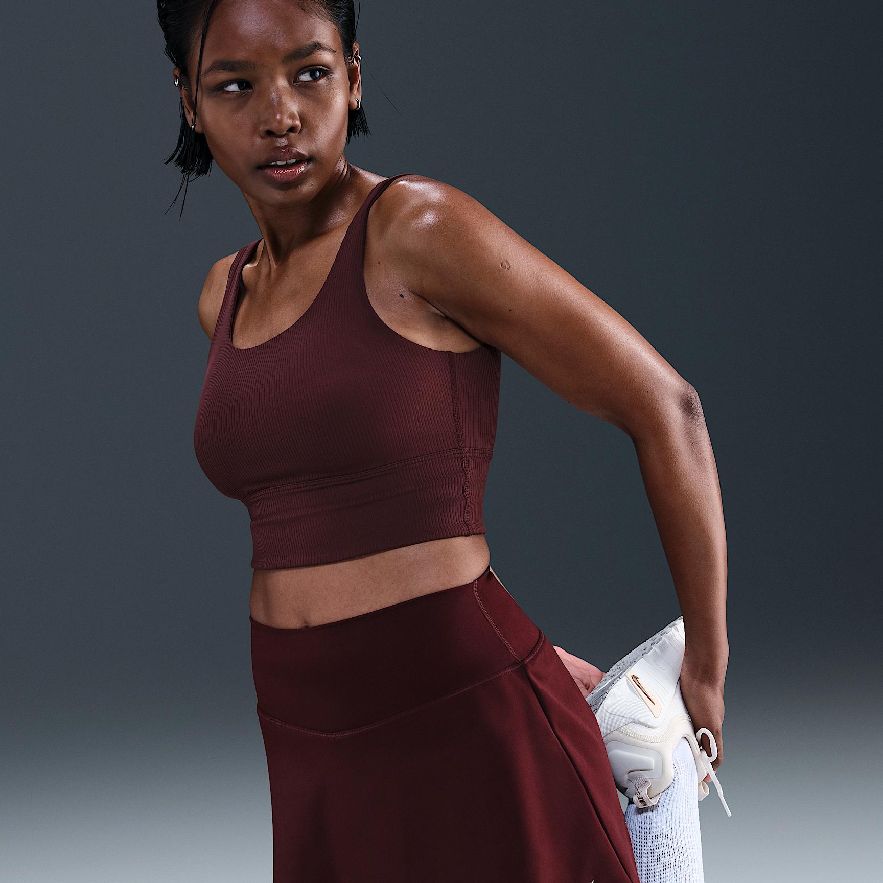Nike Zenvy Rib Women's Light-Support Padded Longline Sports Bra Product Image