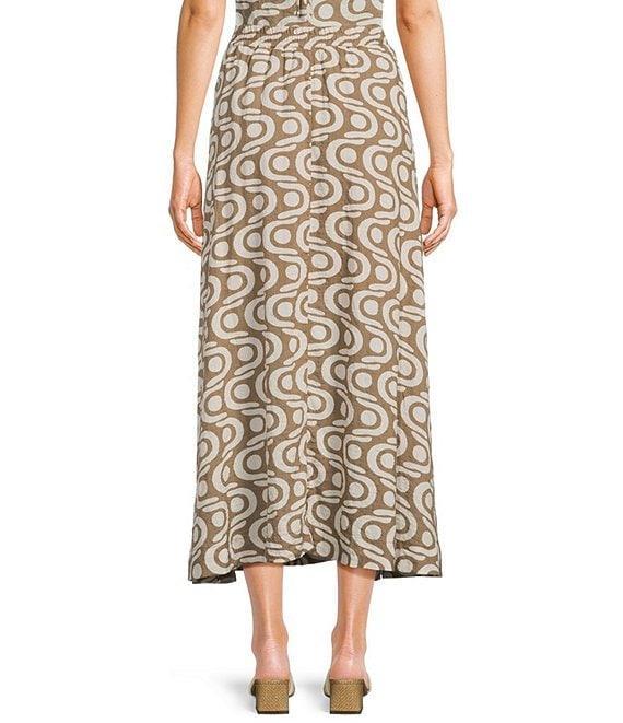 Blu Pepper Geometric Pattern Coordinating Midi Skirt Product Image