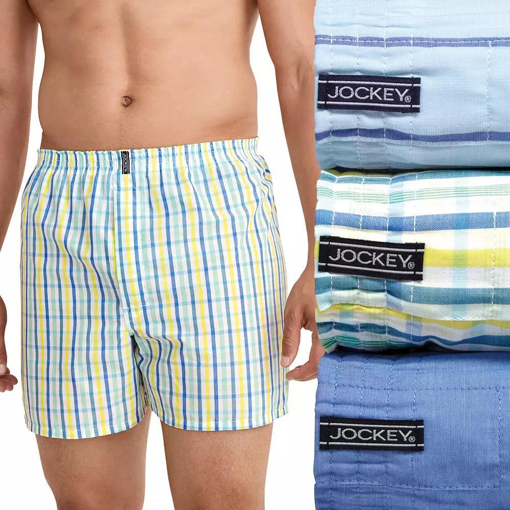 Mens Jockey 3-Pack Classics Full Cut 5 Woven Boxer Product Image