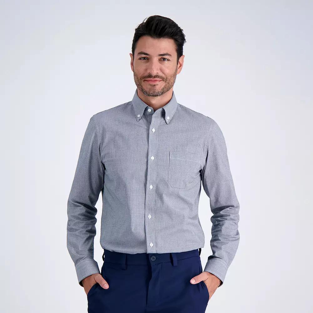 Mens Haggar Premium Comfort Slim Fit Button Down Collar Dress Shirt Product Image