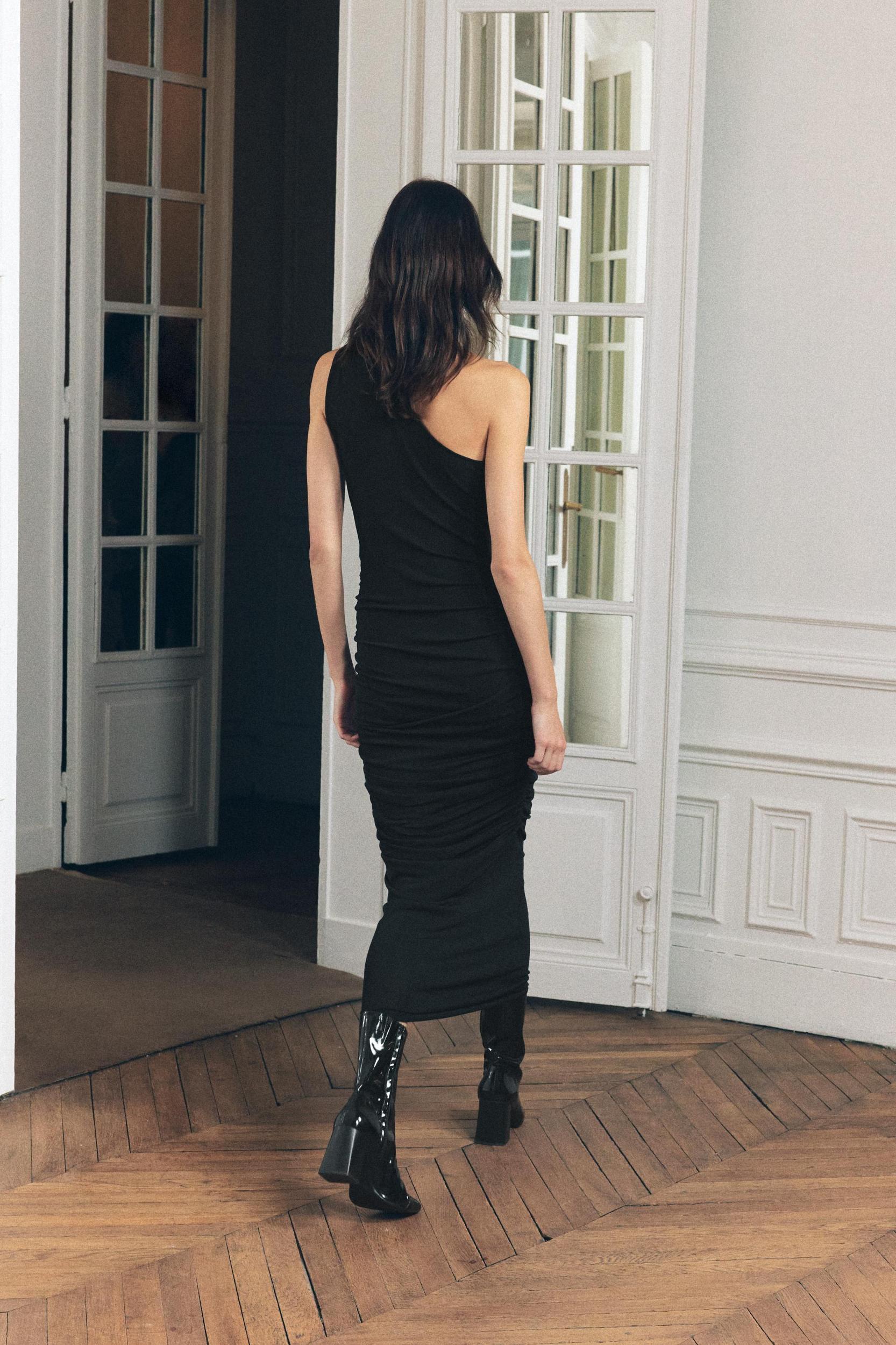 DRAPED MIDI DRESS Product Image