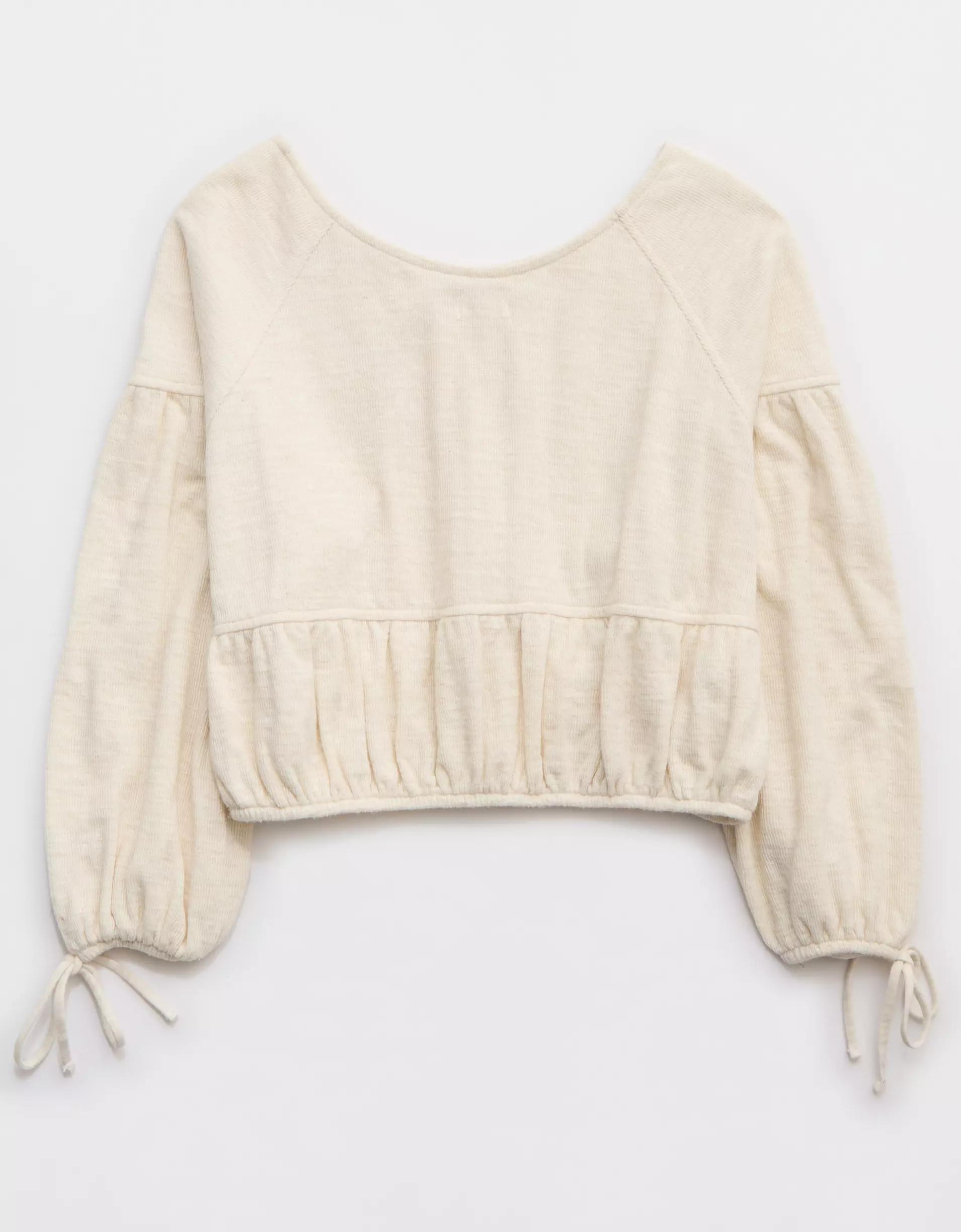 Aerie Endless Summer Cropped Sweatshirt Product Image