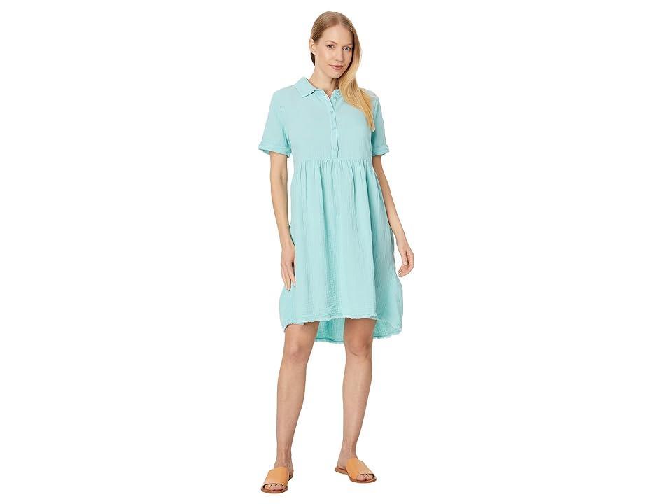 Mod-o-doc Roll-Up Sleeve Tiered Back Dress Women's Dress Product Image
