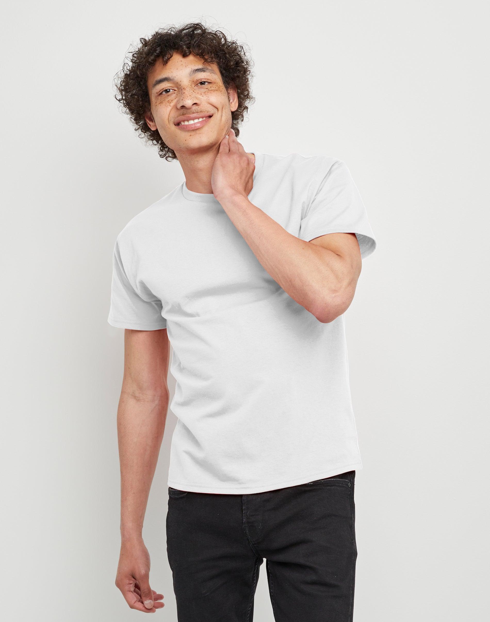 Men's Hanes® Essentials 4-Pack Cotton T-Shirt, Size: XL, Orange Product Image