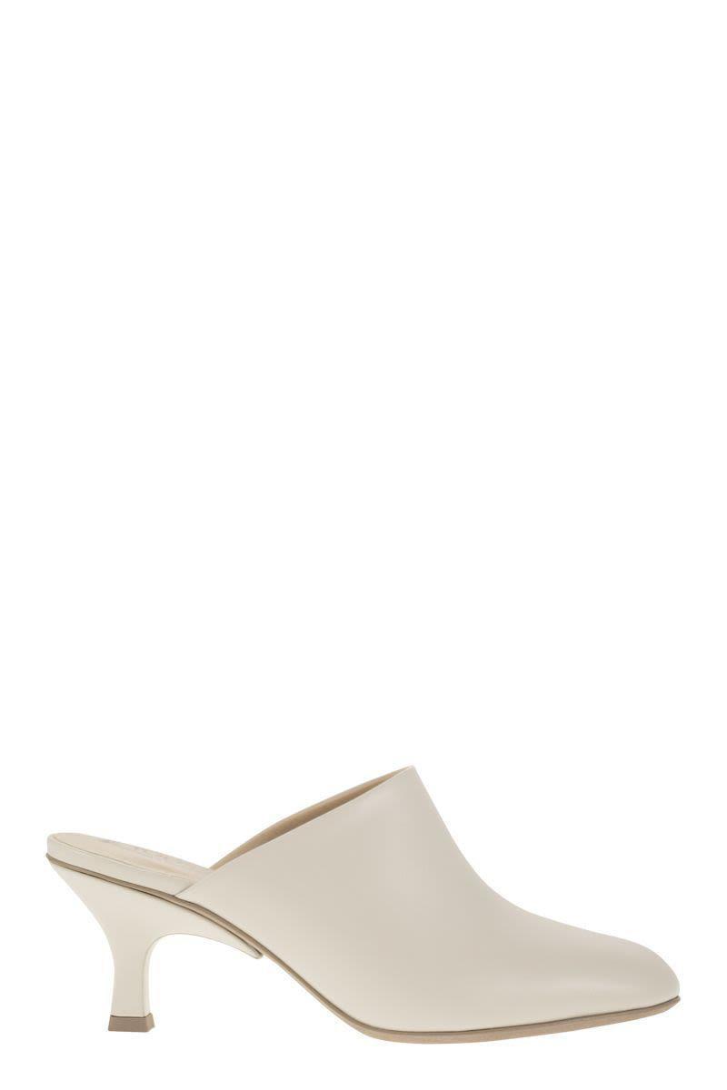 TOD'S Leather Sabot In Grey Product Image