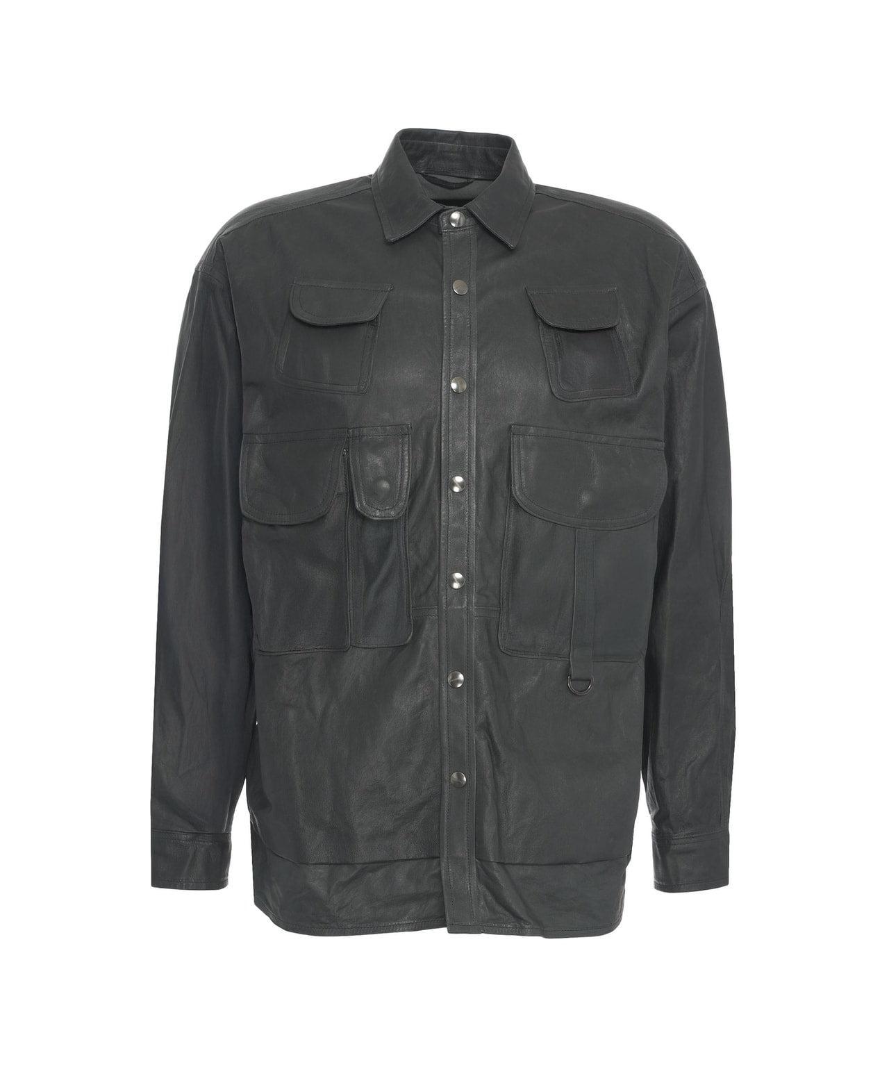 Leather overshirt Product Image
