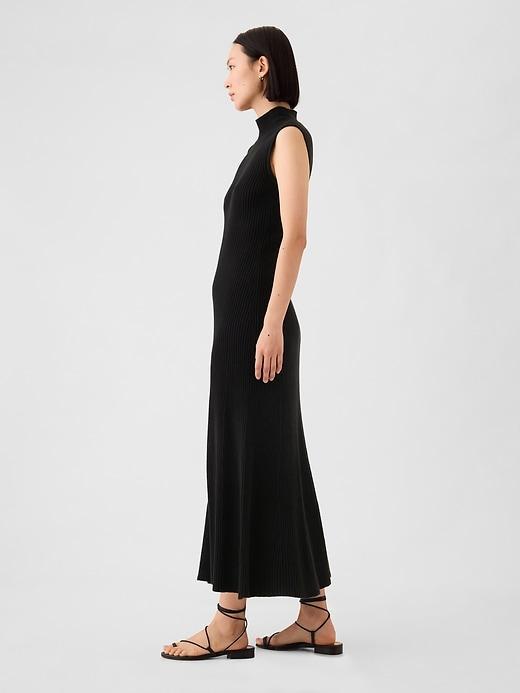 CashSoft Rib Mockneck Maxi Sweater Dress Product Image