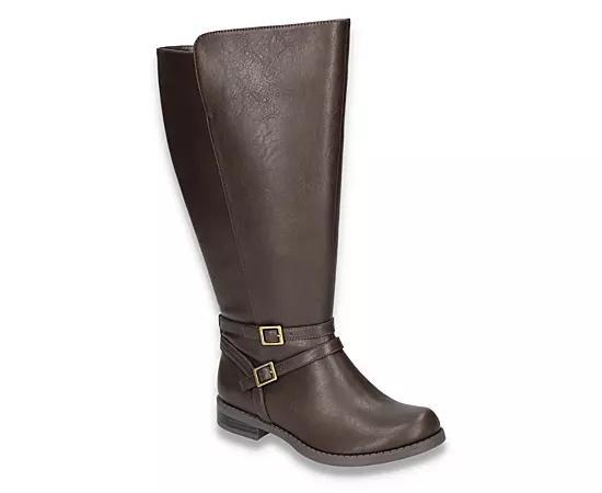 Easy Street Bay Plus Plus by Easy Street Women's Wide Athletic Calf Tall Boots, Size: 9, Black Product Image