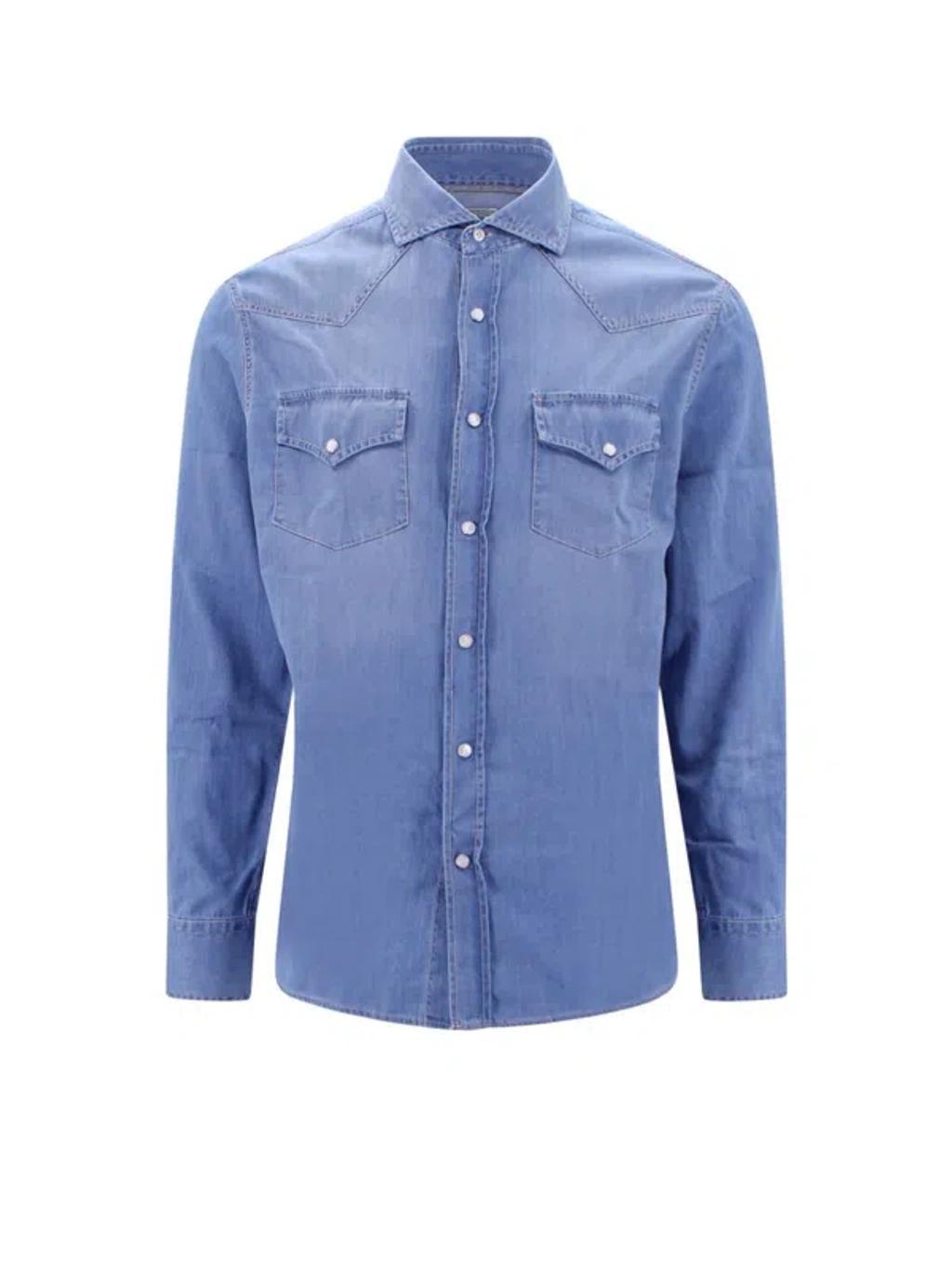 BRUNELLO CUCINELLI Shirt In Denim Product Image