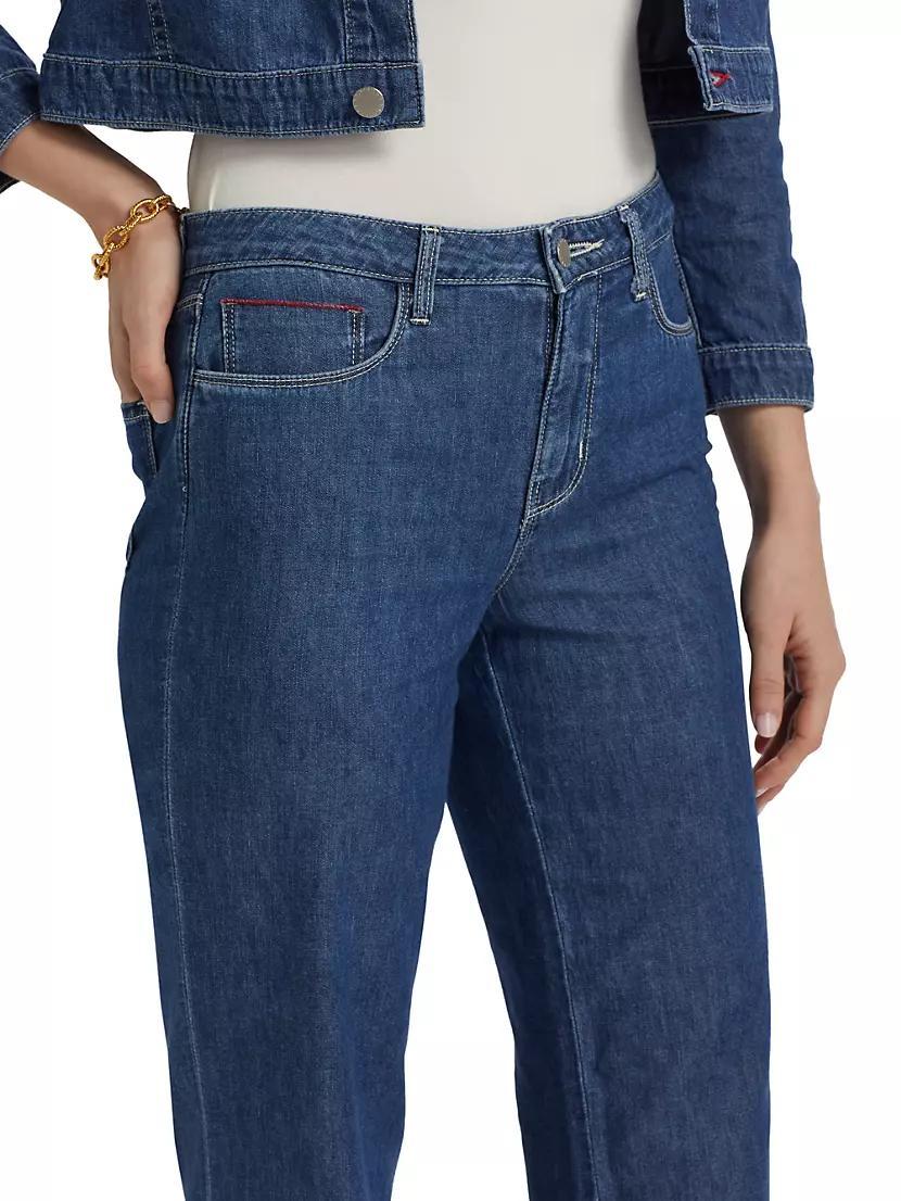 Wanda Mid-Rise Straight-Leg Crop Jeans Product Image