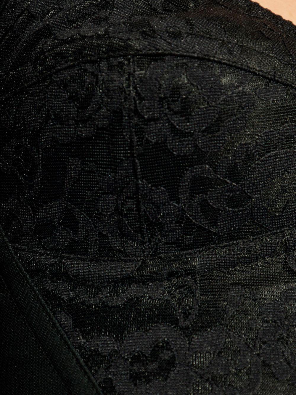 DOLCE & GABBANA Jacquard And Lace Sheath Corsetry Bustier In Black Product Image