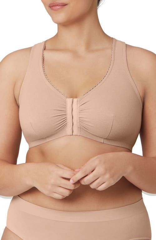 Plus Size Glamorise Full-Figure Complete Comfort Wire-free Cotton T-Back Bra 1908, Women's, Size: 40 Dd/Ddd, Cafe Product Image