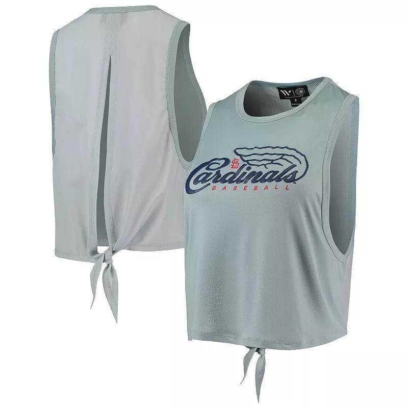 Women's The Wild Collective Light Blue St. Louis Cardinals Open Back Twist-Tie Tank Top, Size: XL Product Image