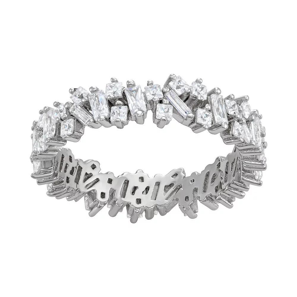 Contessa Di Capri Cubic Zirconia Cluster Band Ring, Women's, Size: 7, Sterling Silver Product Image
