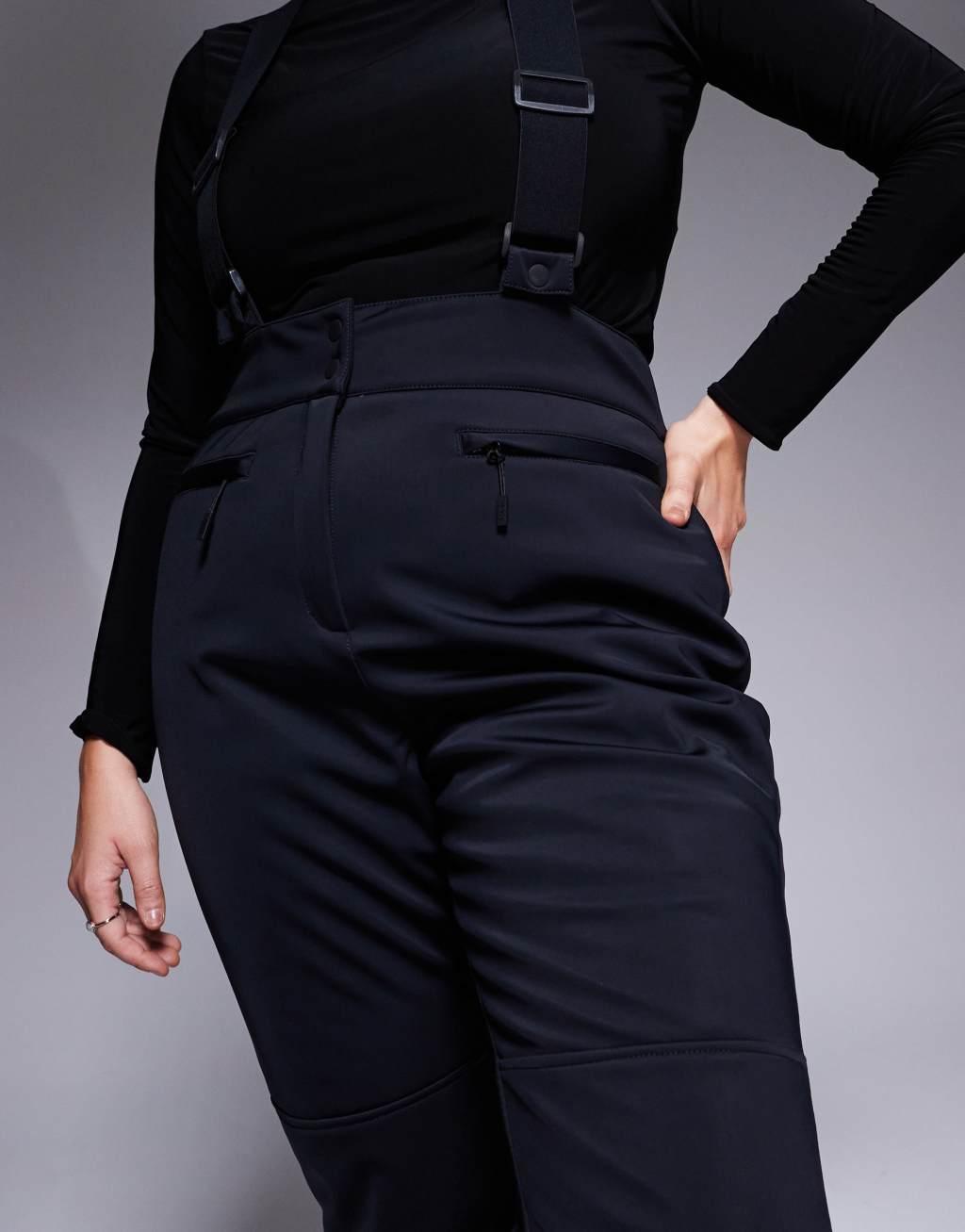 4505 Curve Ski soft shell water repellent kick flare ski pants in black  Product Image