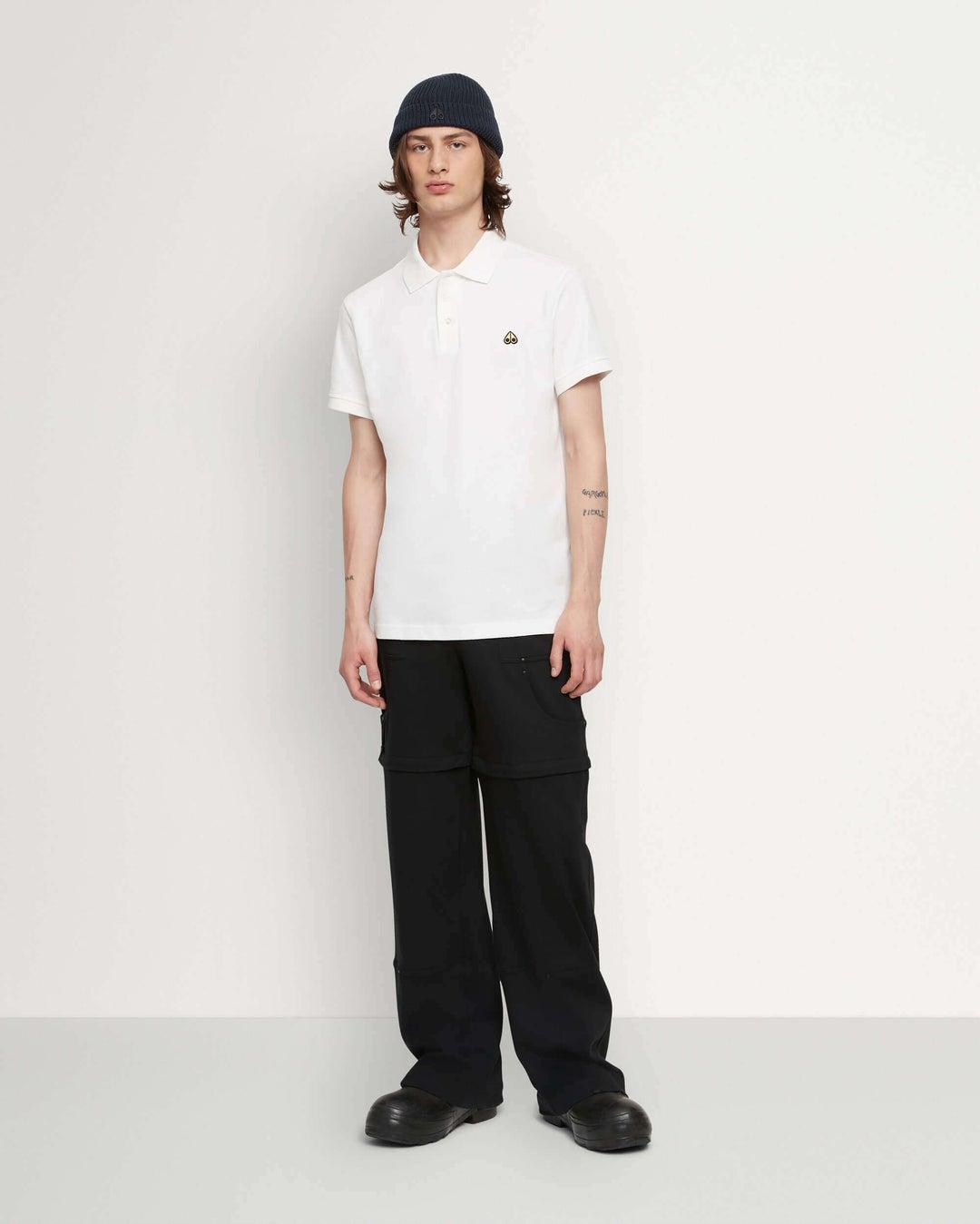 Moose Knuckles Gold Pique Polo Product Image