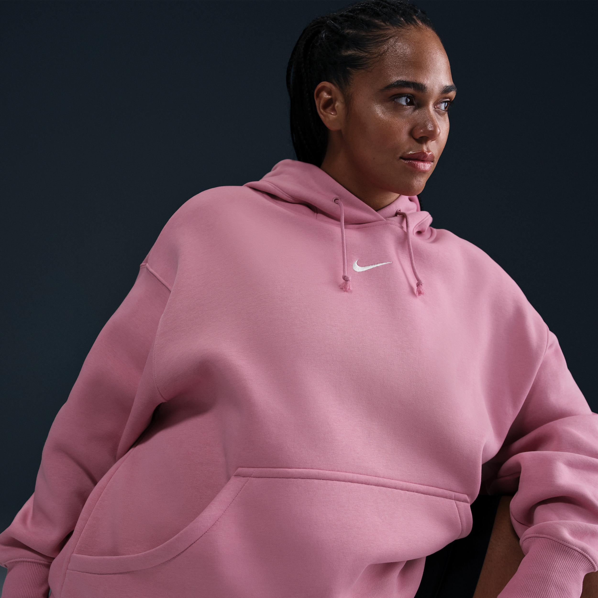 Womens Nike Sportswear Phoenix Fleece Oversized Pullover Hoodie (Plus Size) Product Image