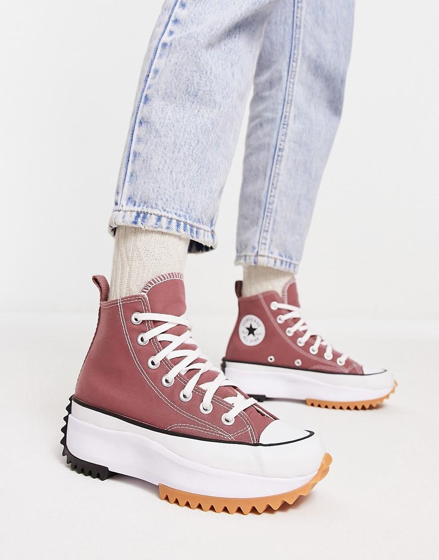 Converse Womens Run Star Hike Hi - Shoes Saddle/Black/White Product Image
