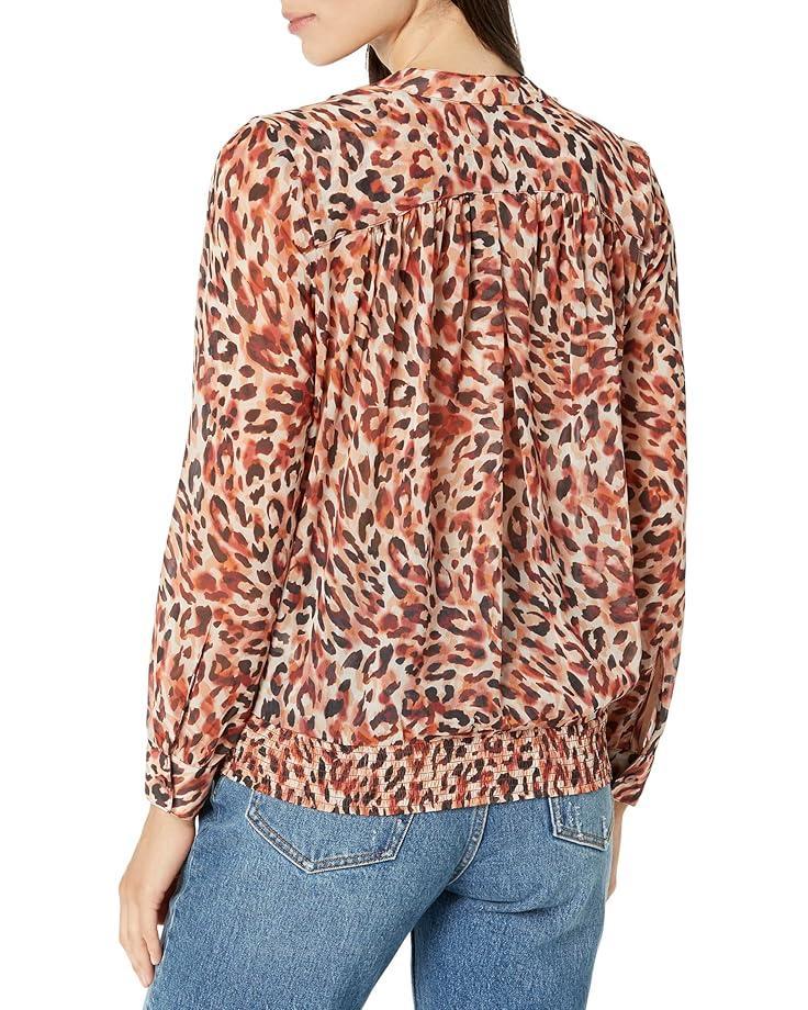 Long Sleeve Popover Shirred Blouse Product Image