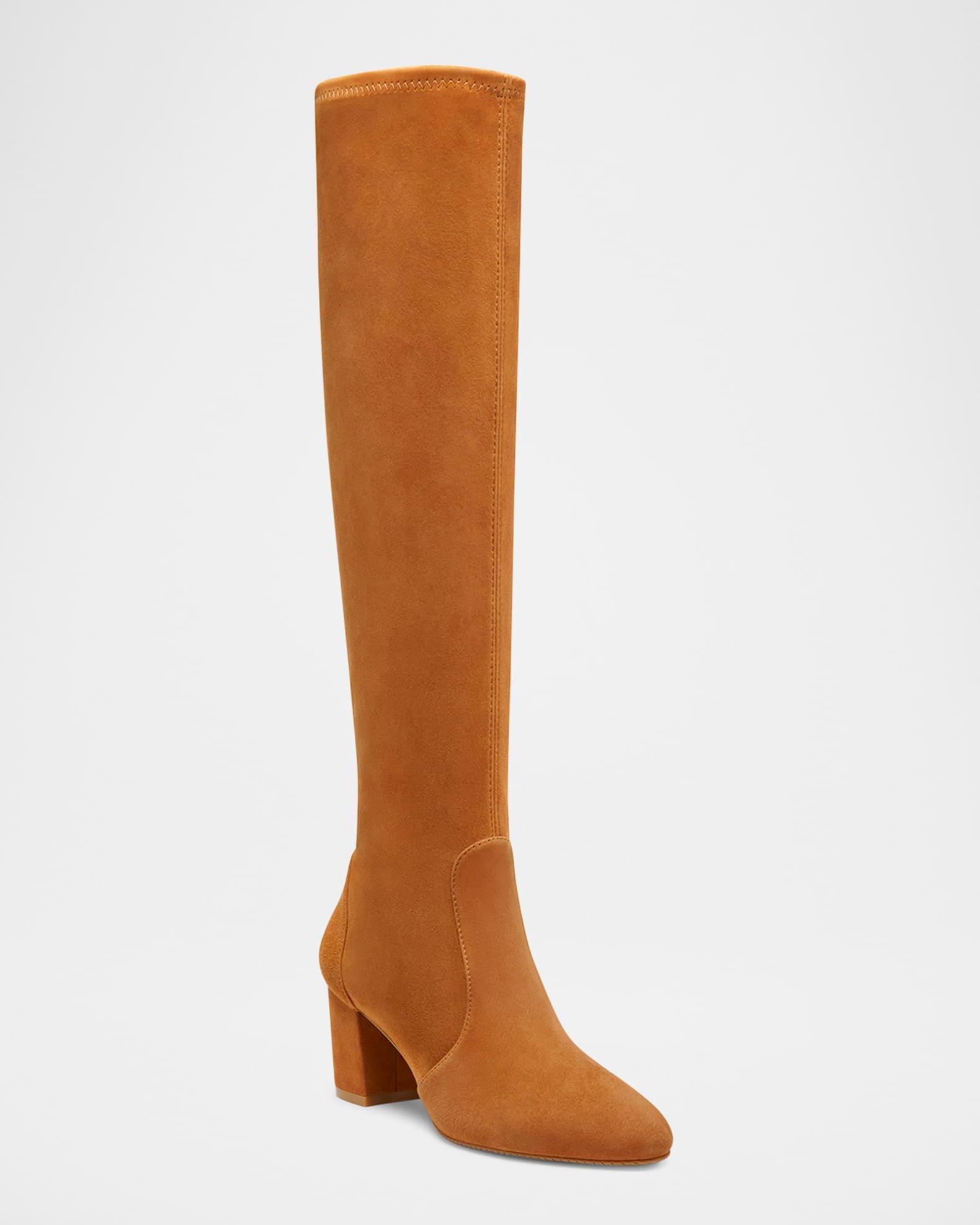 Yuliana Stretch Suede Knee Boots Product Image