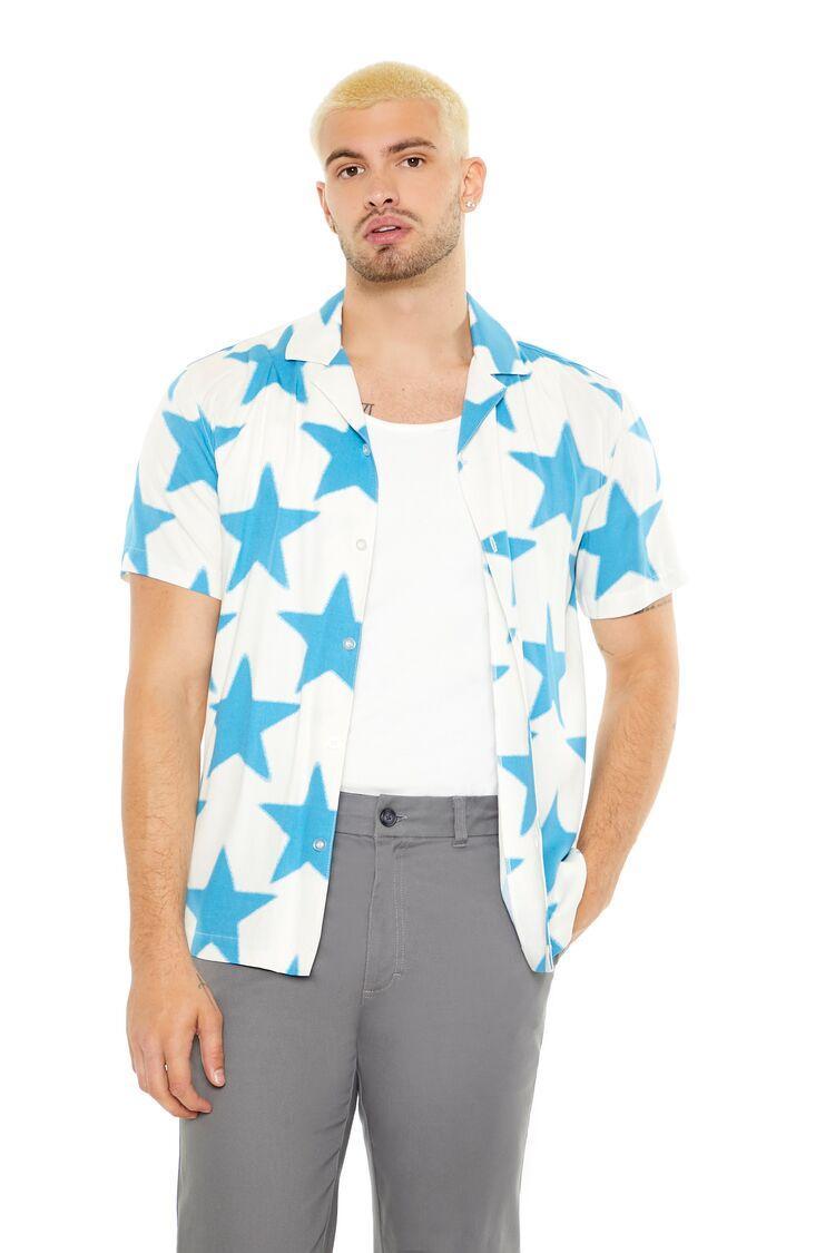 Star Print Button-Up Shirt | Forever 21 Product Image