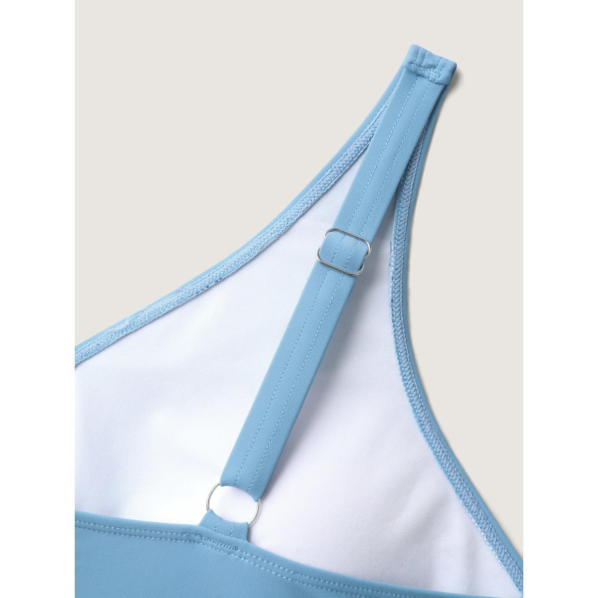 Plus Size Color-Block Twist Front One-Piece Swimsuit Women's Swimwear Aegean Beach Twist Curve Bathing Suits High stretch One Pieces BloomChic 22-24/3X Product Image