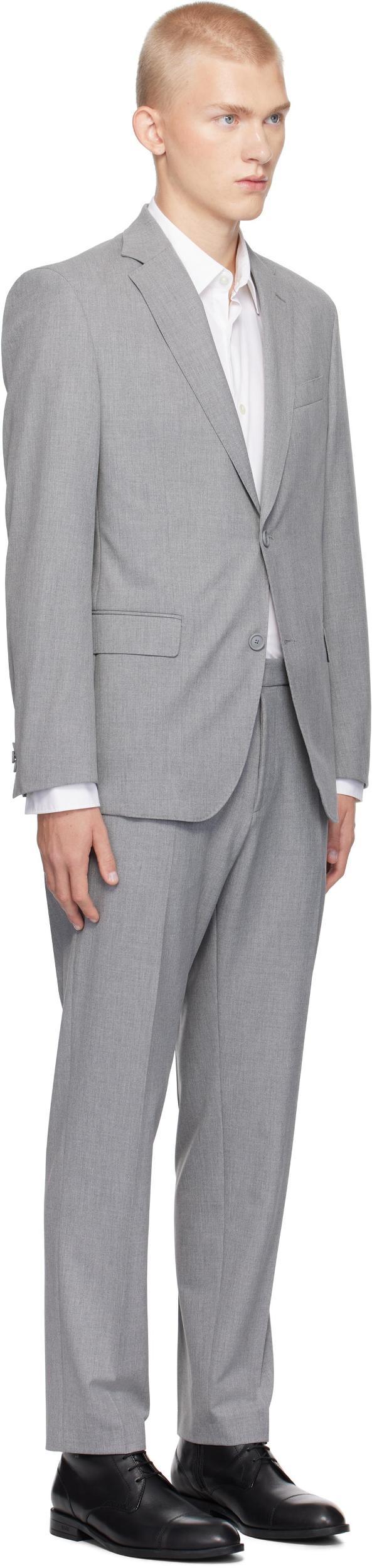 HUGO BOSS Gray Slim-fit Suit In 041-silver Product Image