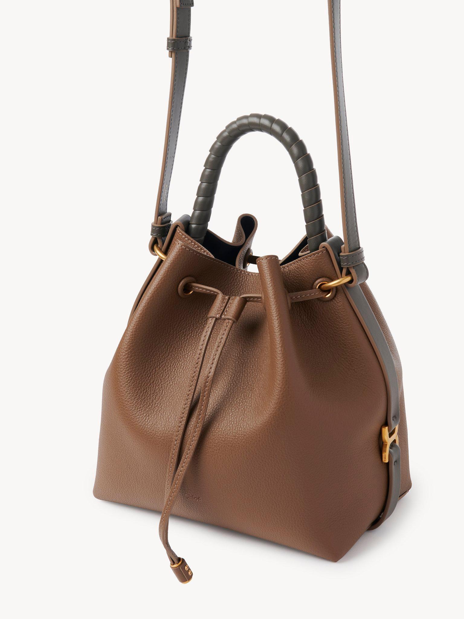 Marcie bucket bag in grained leather Product Image