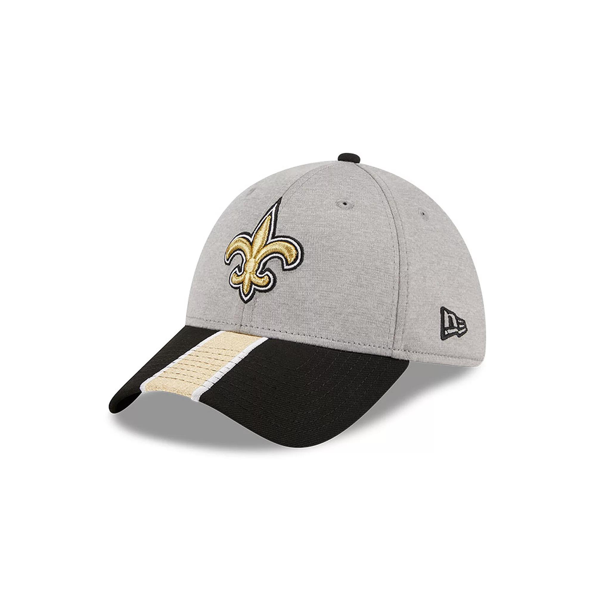 Men's New Era Heather Gray/Black Las Vegas Raiders Striped 39THIRTY Flex Hat, Size: Medium/Large, Lvr Grey Product Image