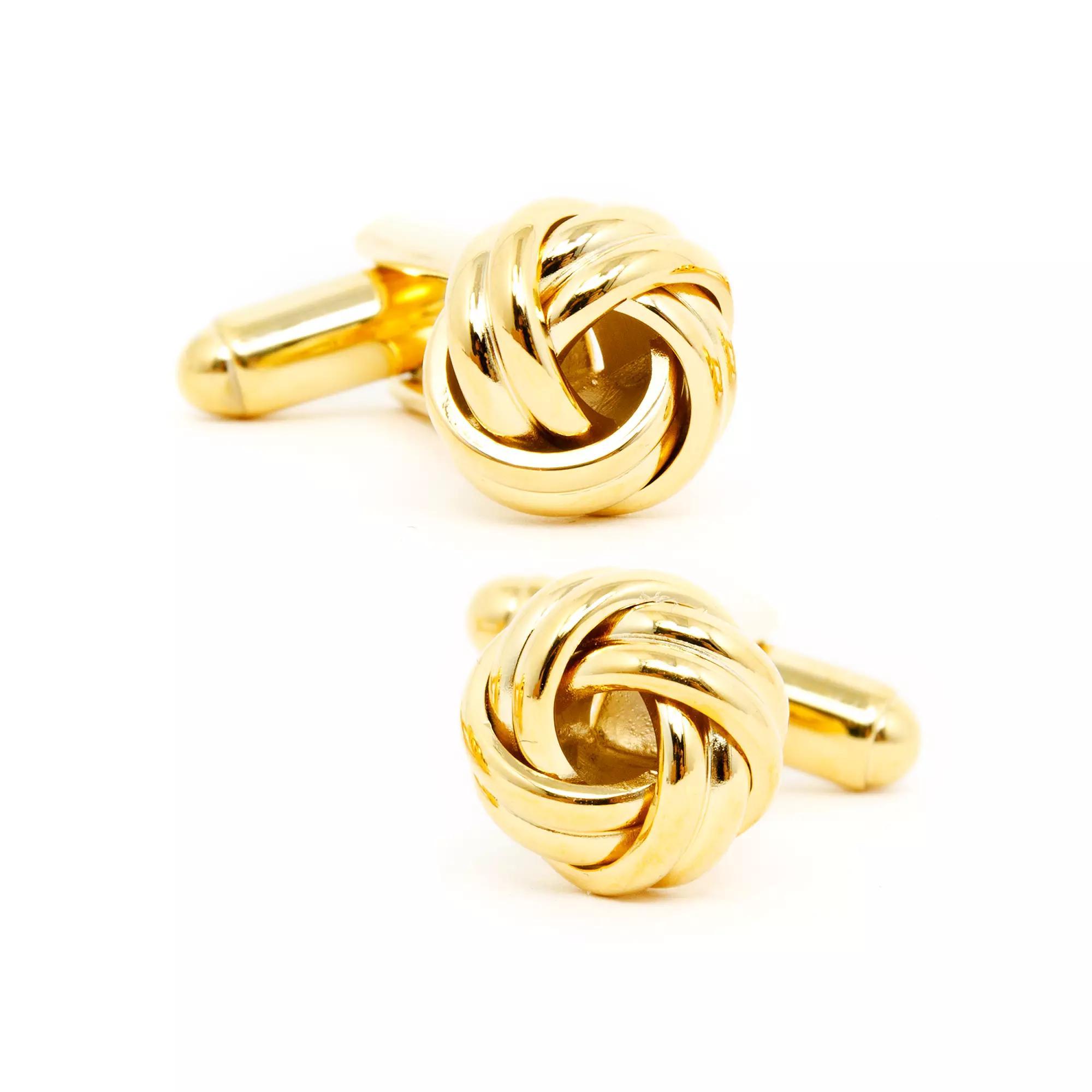 Men's Cuff Links, Inc. Knot Cuff Links, Gold Product Image