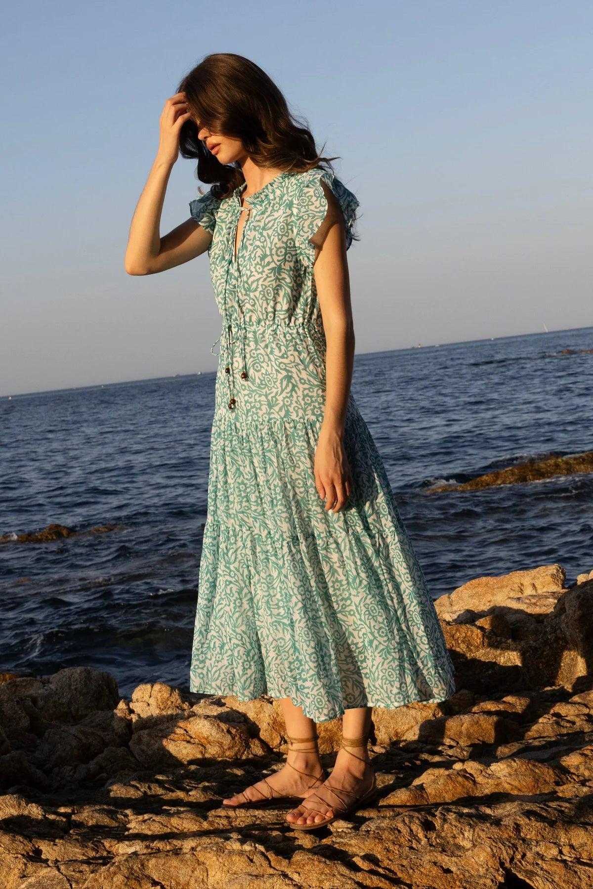 Cinched Flirty Midi Dress Product Image