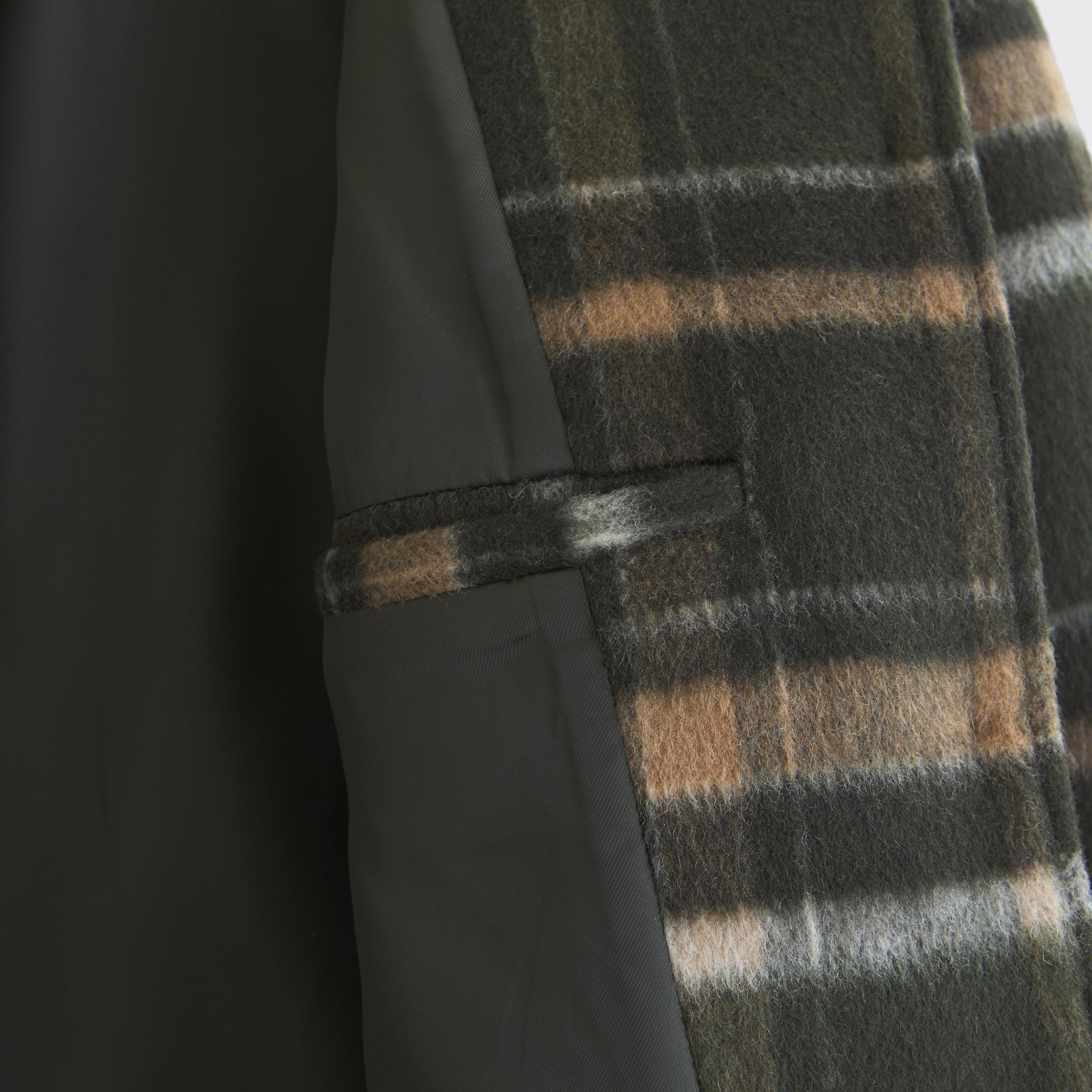 Short Button-Through Wool-Blend Coat Product Image