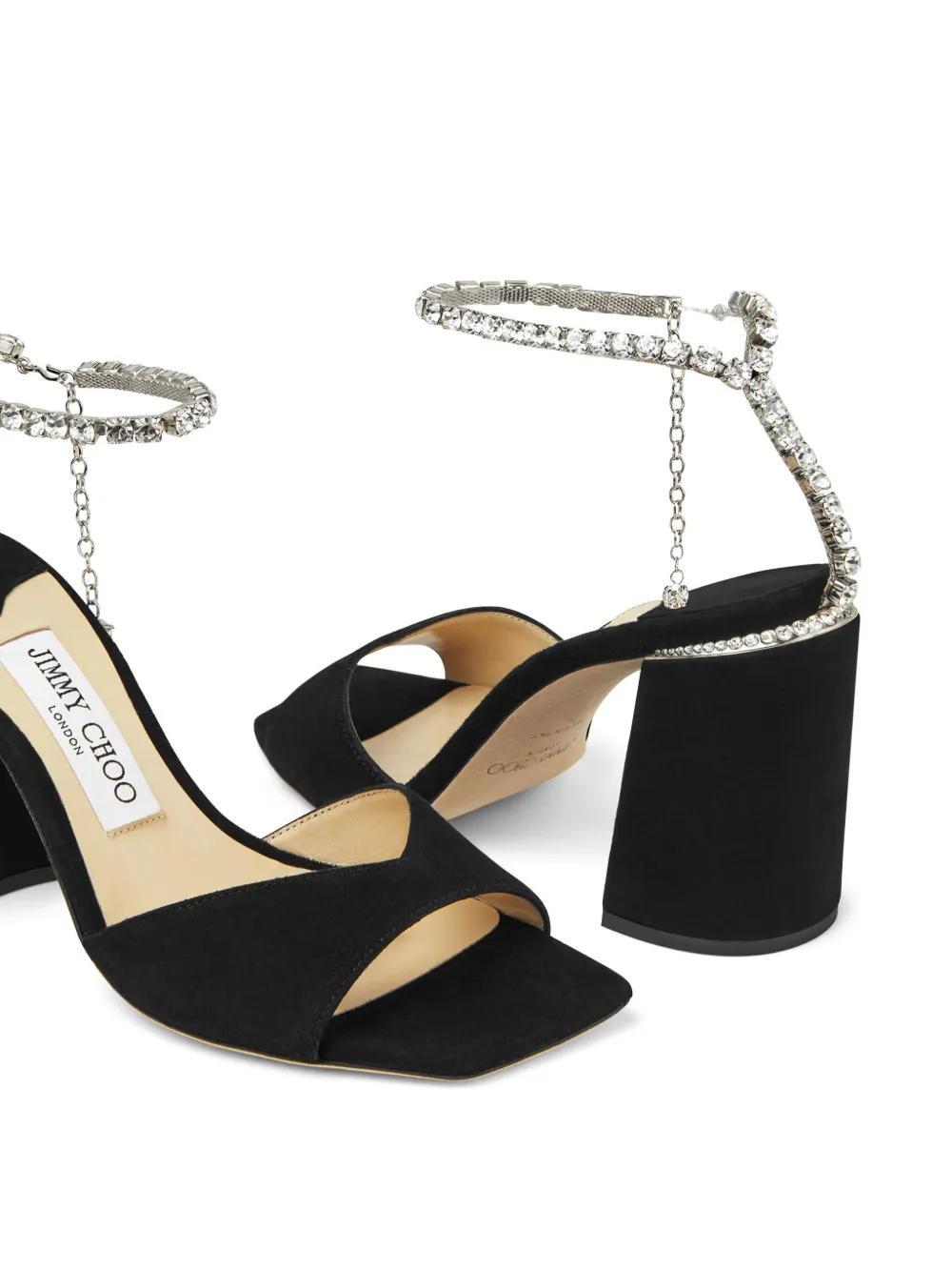 Saeda 85mm crystal-strap sandals Product Image