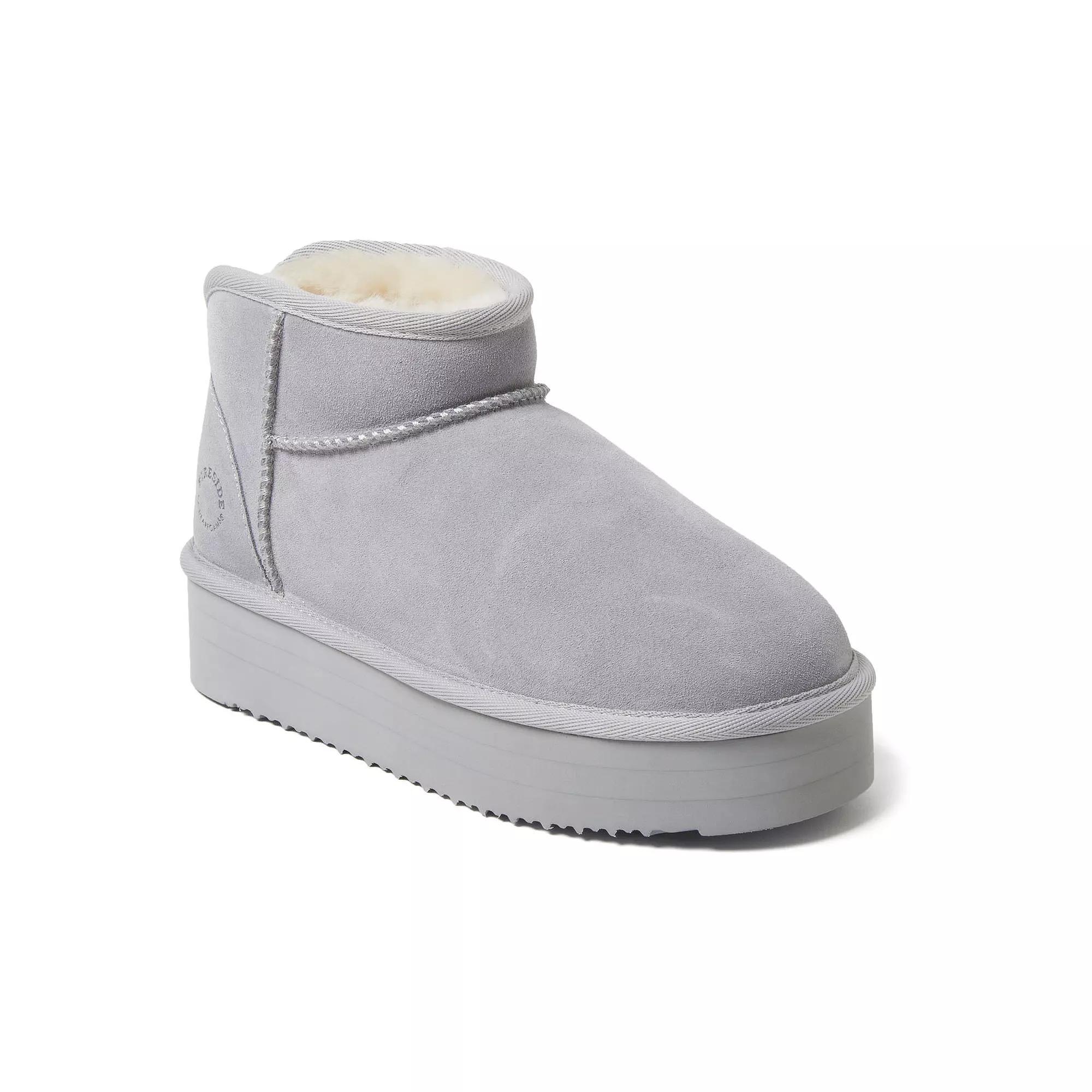 Fireside by Dearfoams Kingston Women's Shearling Platform Slippers, Size: 9, Sleet Product Image
