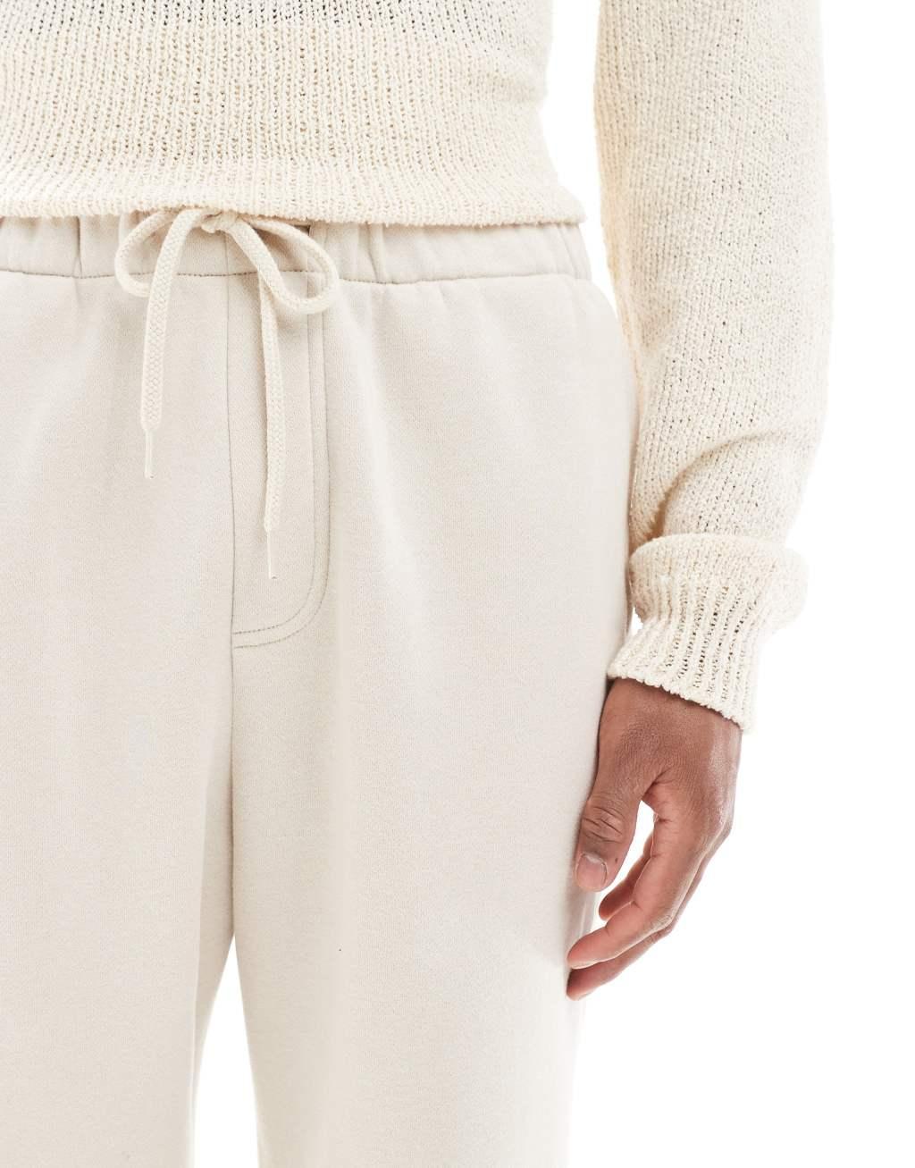 Hollister super baggy sweatpants in beige Product Image