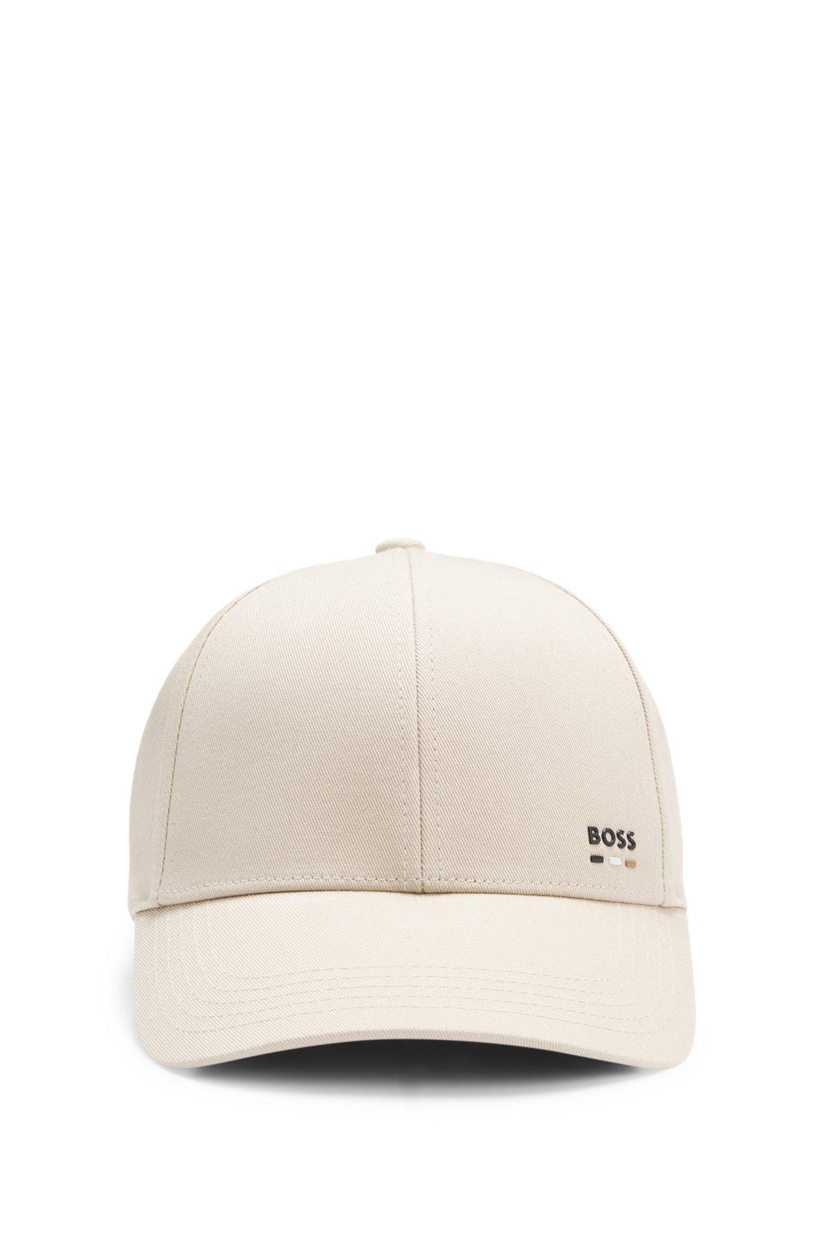 BOSS - Cotton-twill cap with logo trim - Light Beige Product Image
