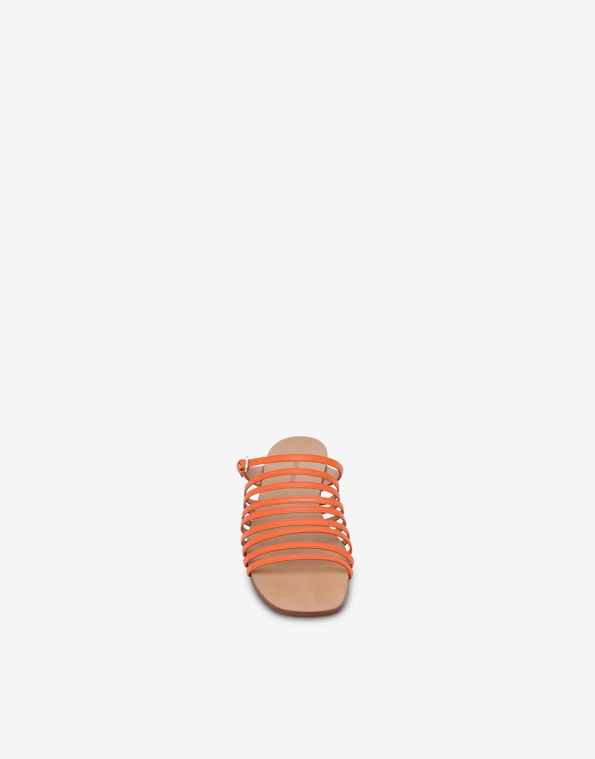 Flat sandals in nappa calfskin Product Image