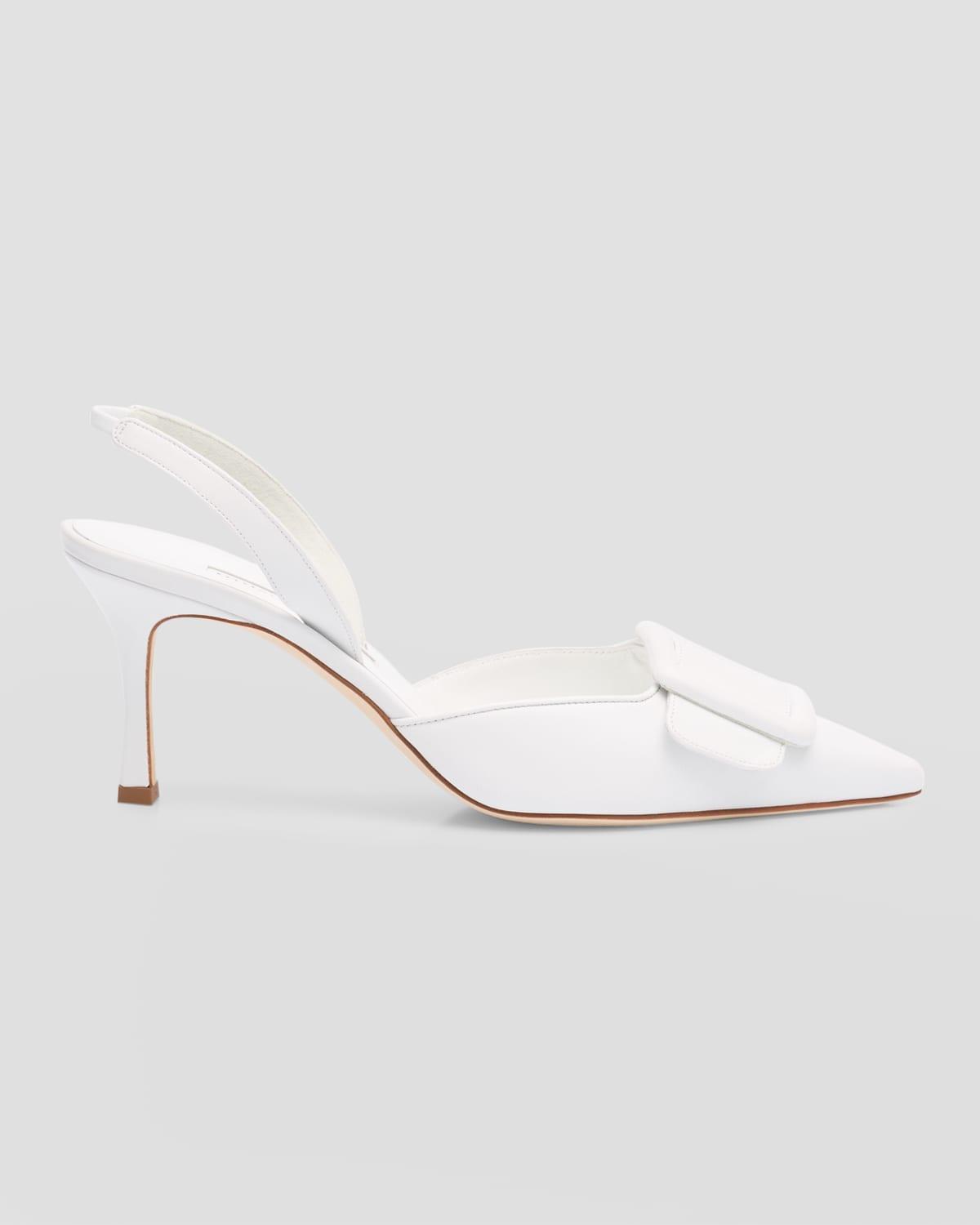 Womens Maysli 70MM Leather Slingback Pumps Product Image