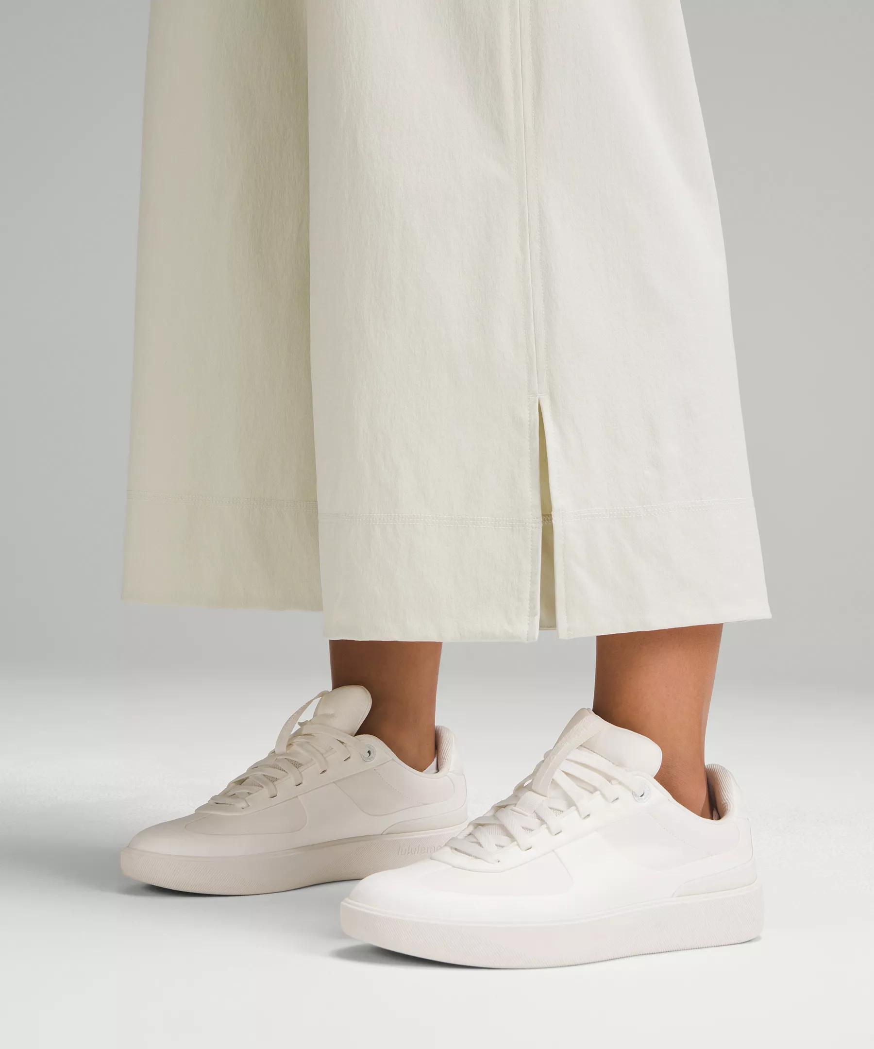 Stretch Woven High-Rise Wide-Leg Cropped Pant Product Image