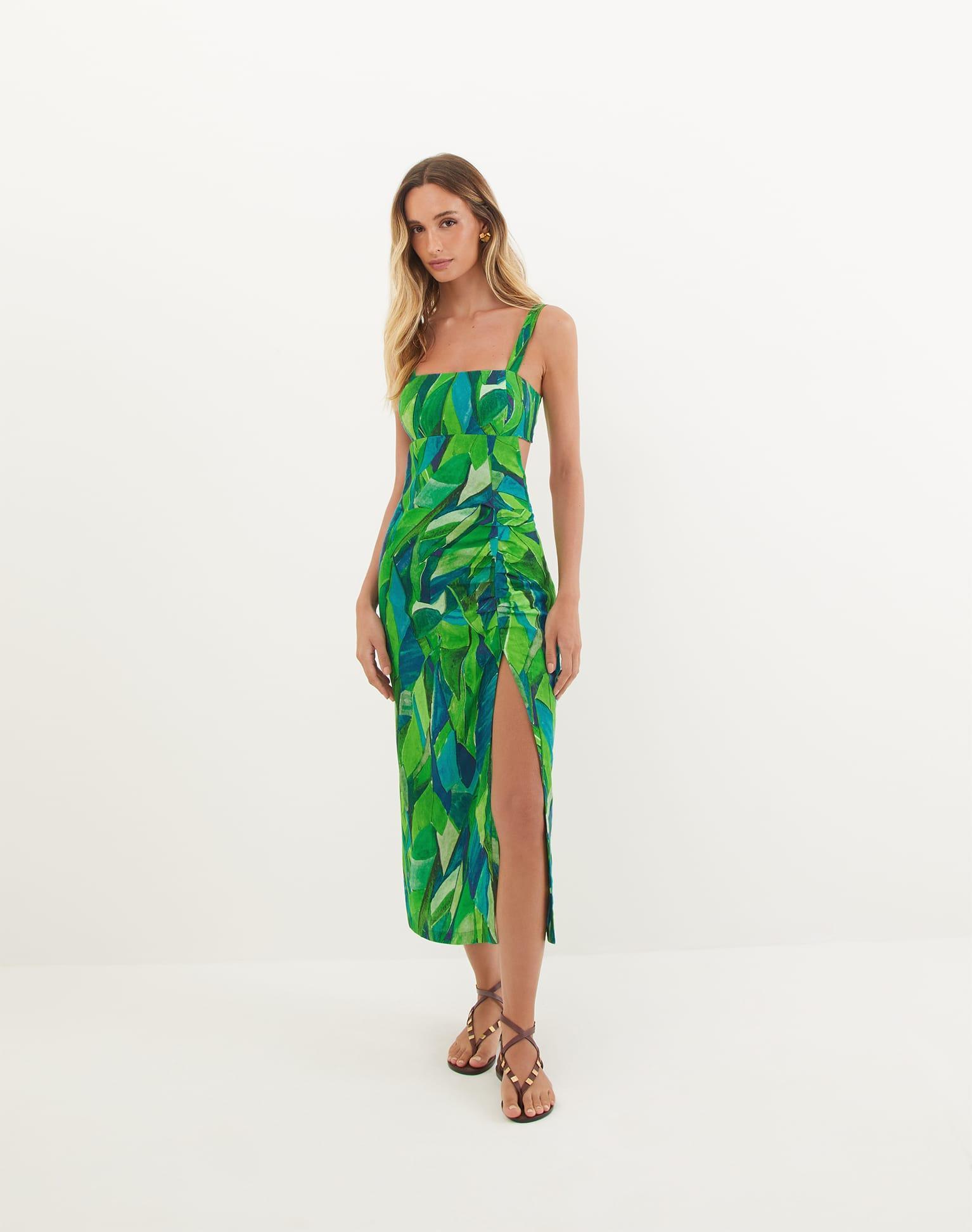 Mira Midi Dress - Tropics Product Image