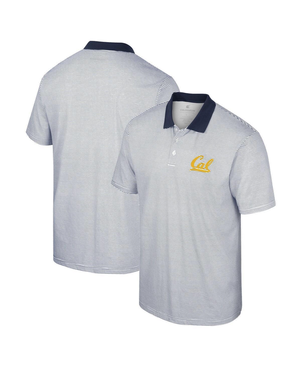 Men's Colosseum White Penn State Nittany Lions Print Stripe Polo, Size: 3XL Product Image