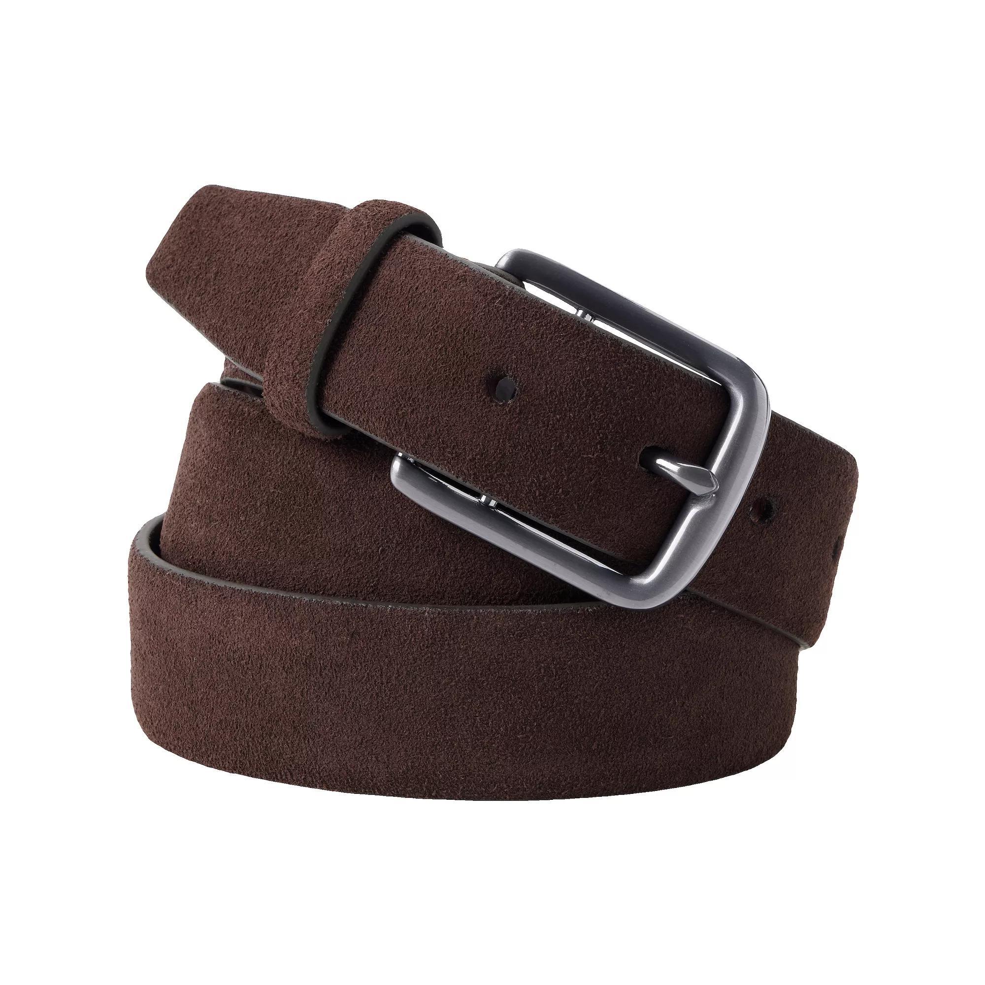 Men's Lands' End Suede Belt, Size: 34, Rich Brown Product Image