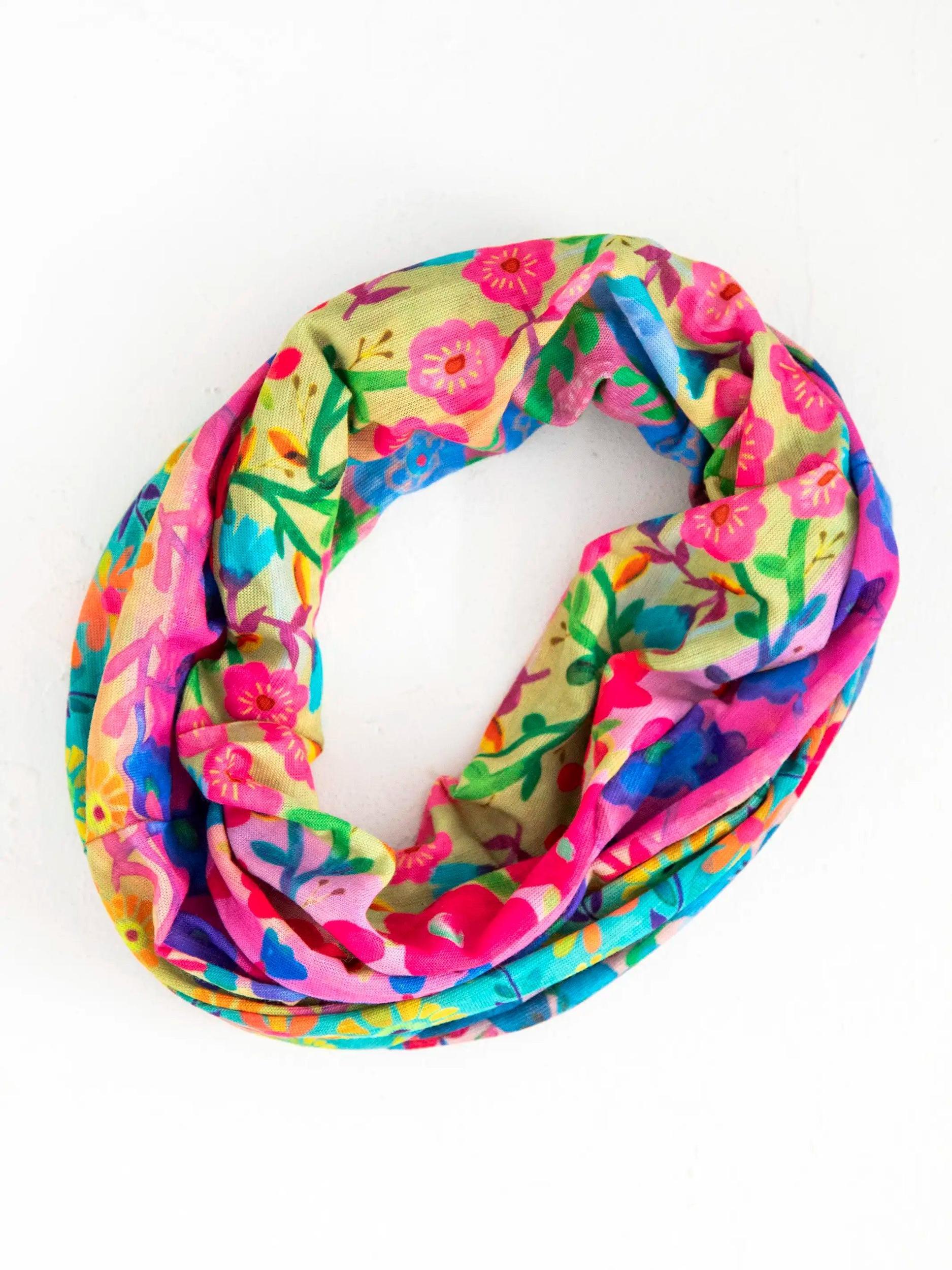 Full Boho Bandeau® Headband - Rainbow Floral Rows Product Image