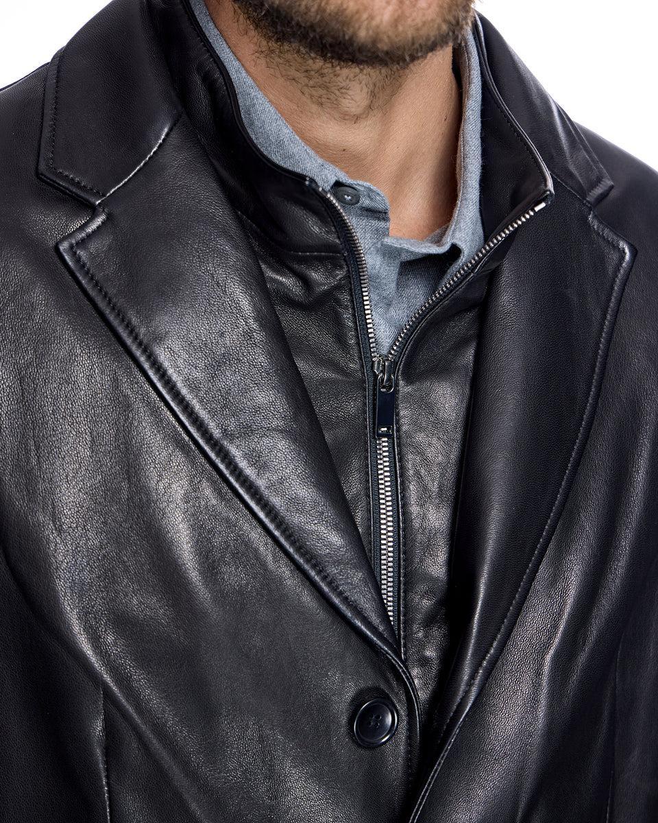 Men's Leather Blazer Product Image