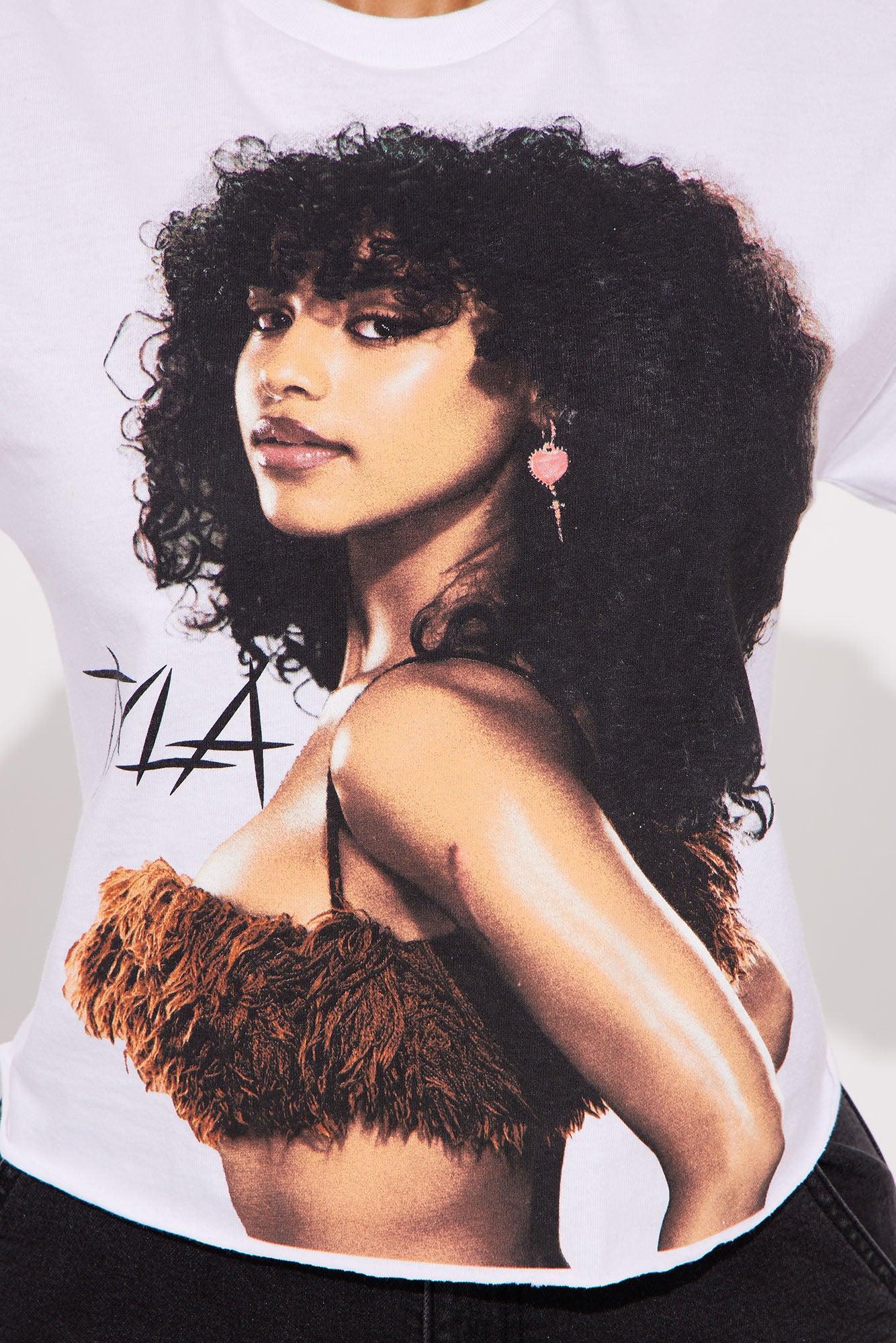 Tyla Cropped Tee  - White Product Image