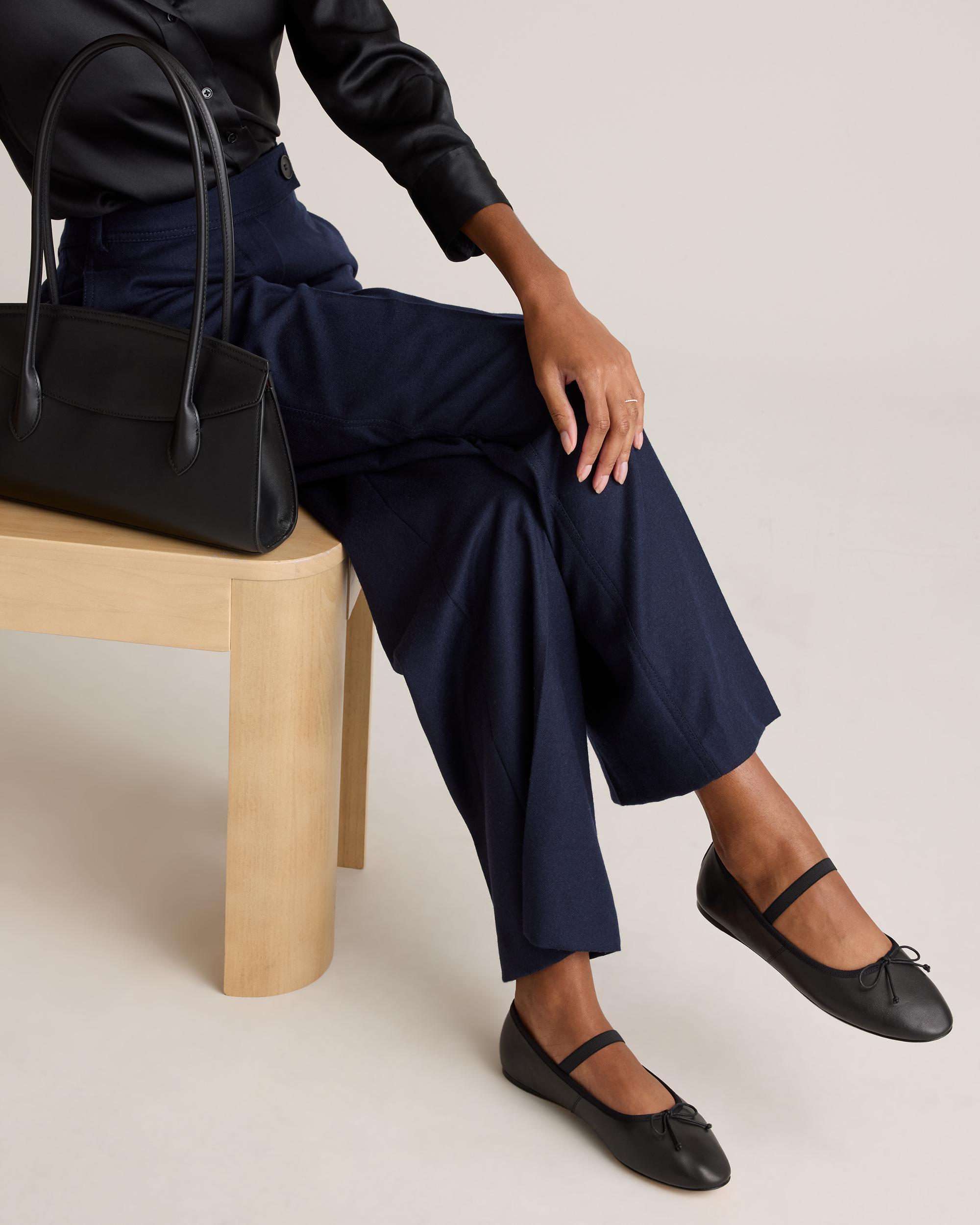Quince | Women's Italian Leather Mary-Jane Ballet Flat Product Image