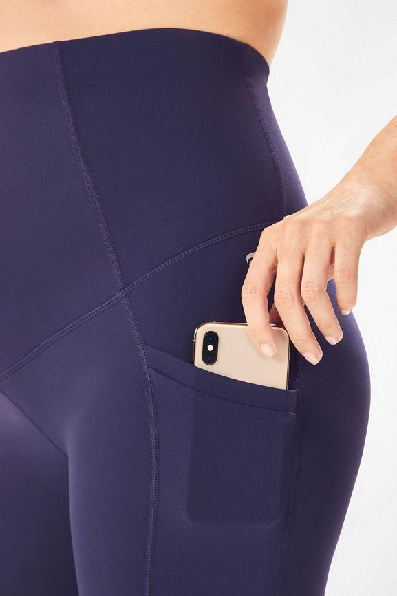 Fabletics High-Waisted PureLuxe Maternity 7/8 Legging Womens blue Size XXS Product Image