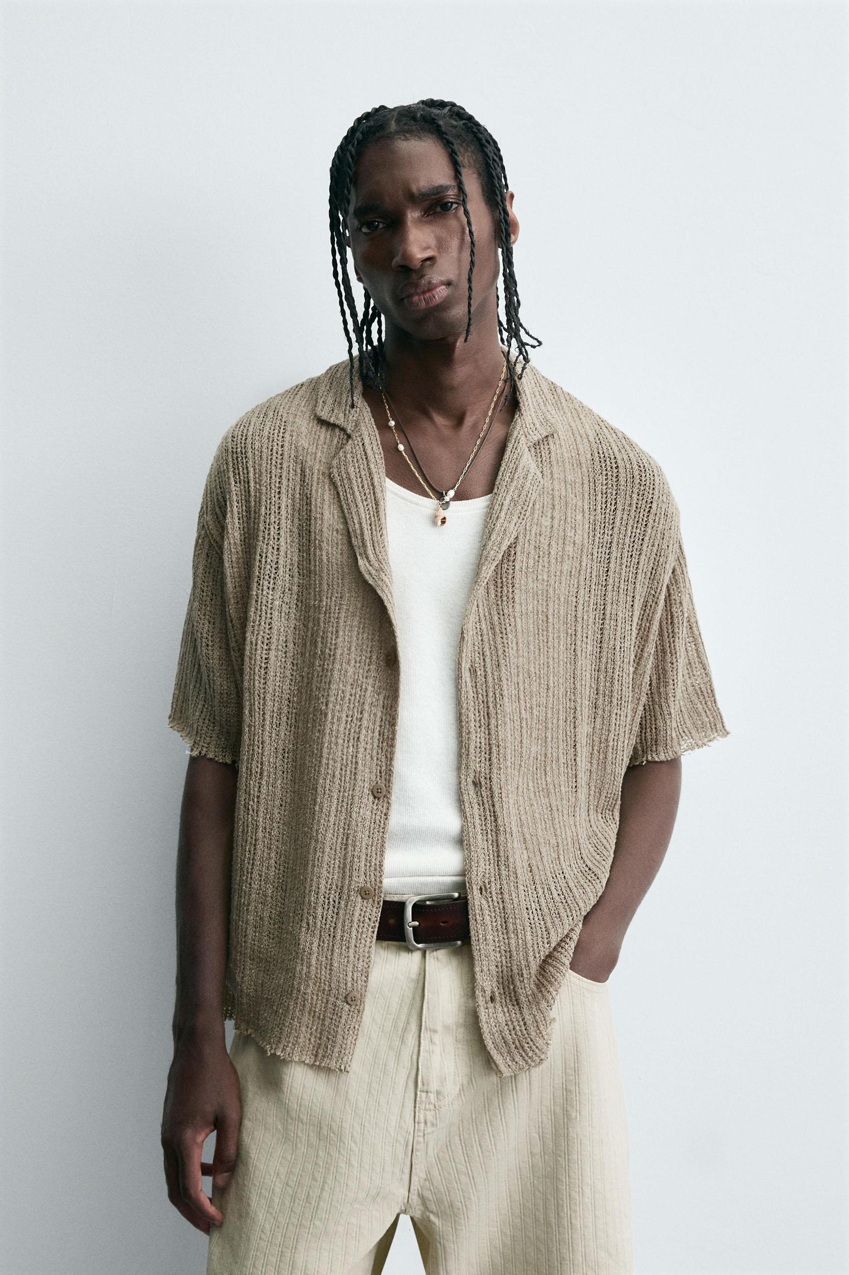 TEXTURED KNIT SHIRT Product Image