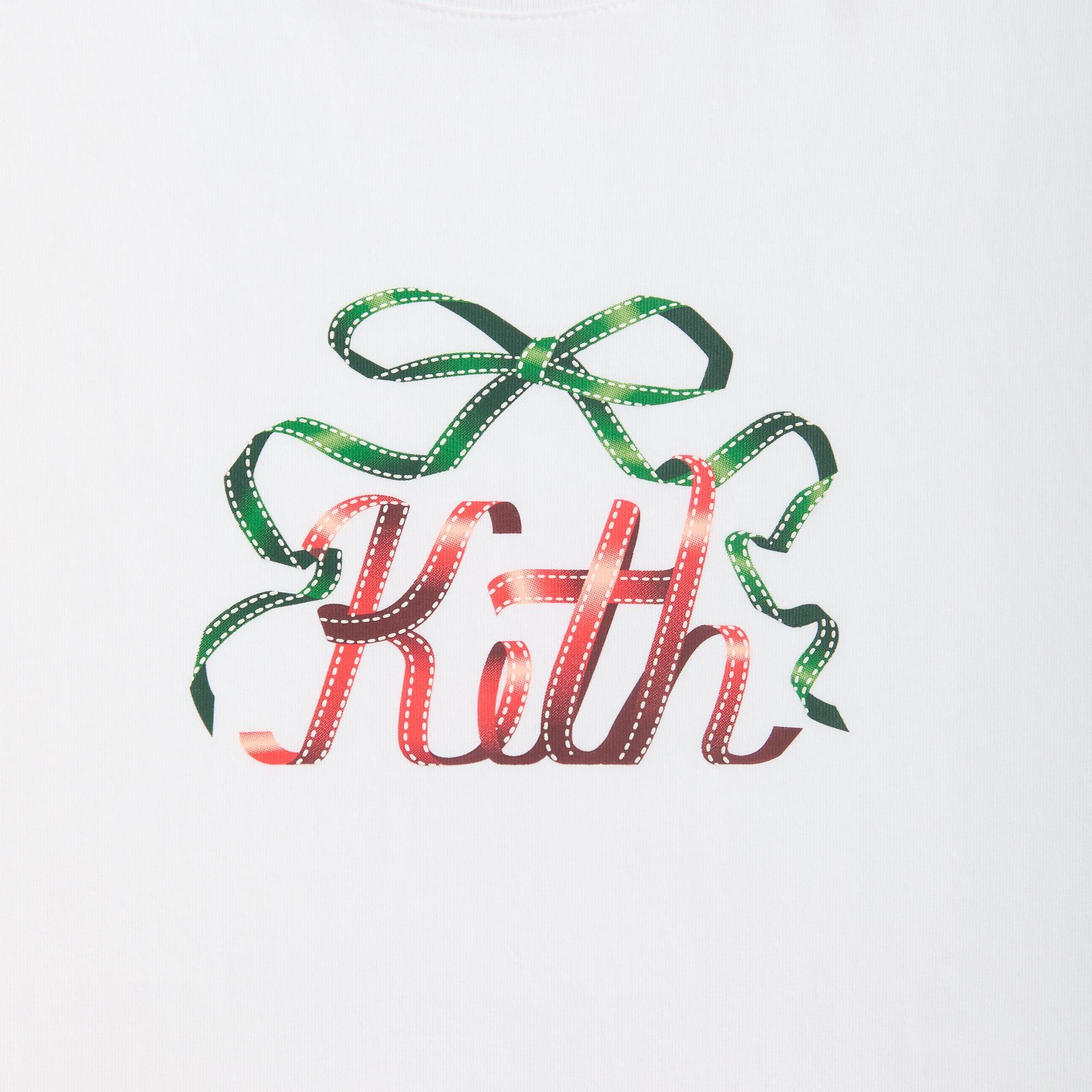 Kith Ribbon Long Sleeve Tee - White Male Product Image