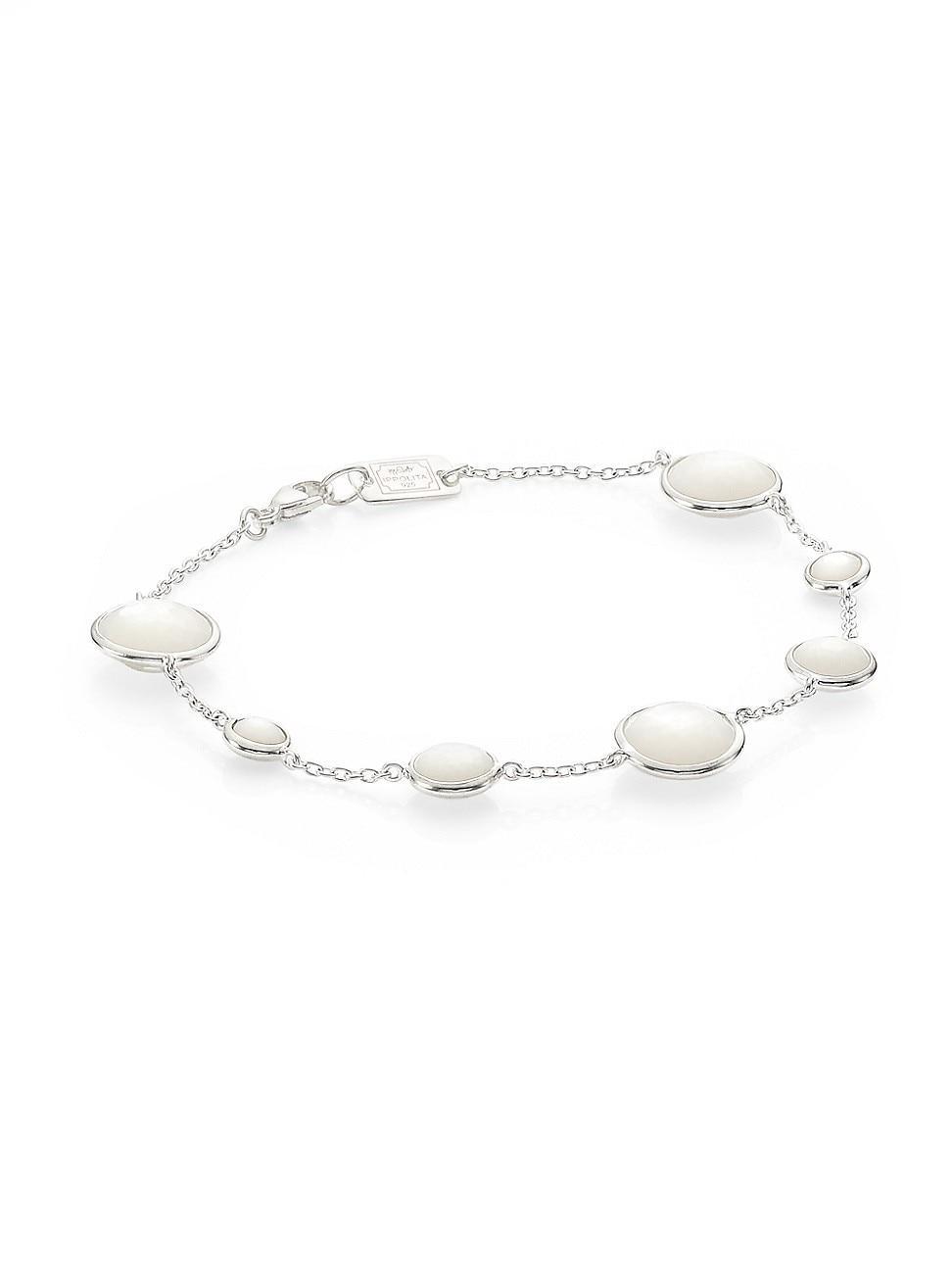 7-Stone Link Bracelet in Sterling Silver Product Image